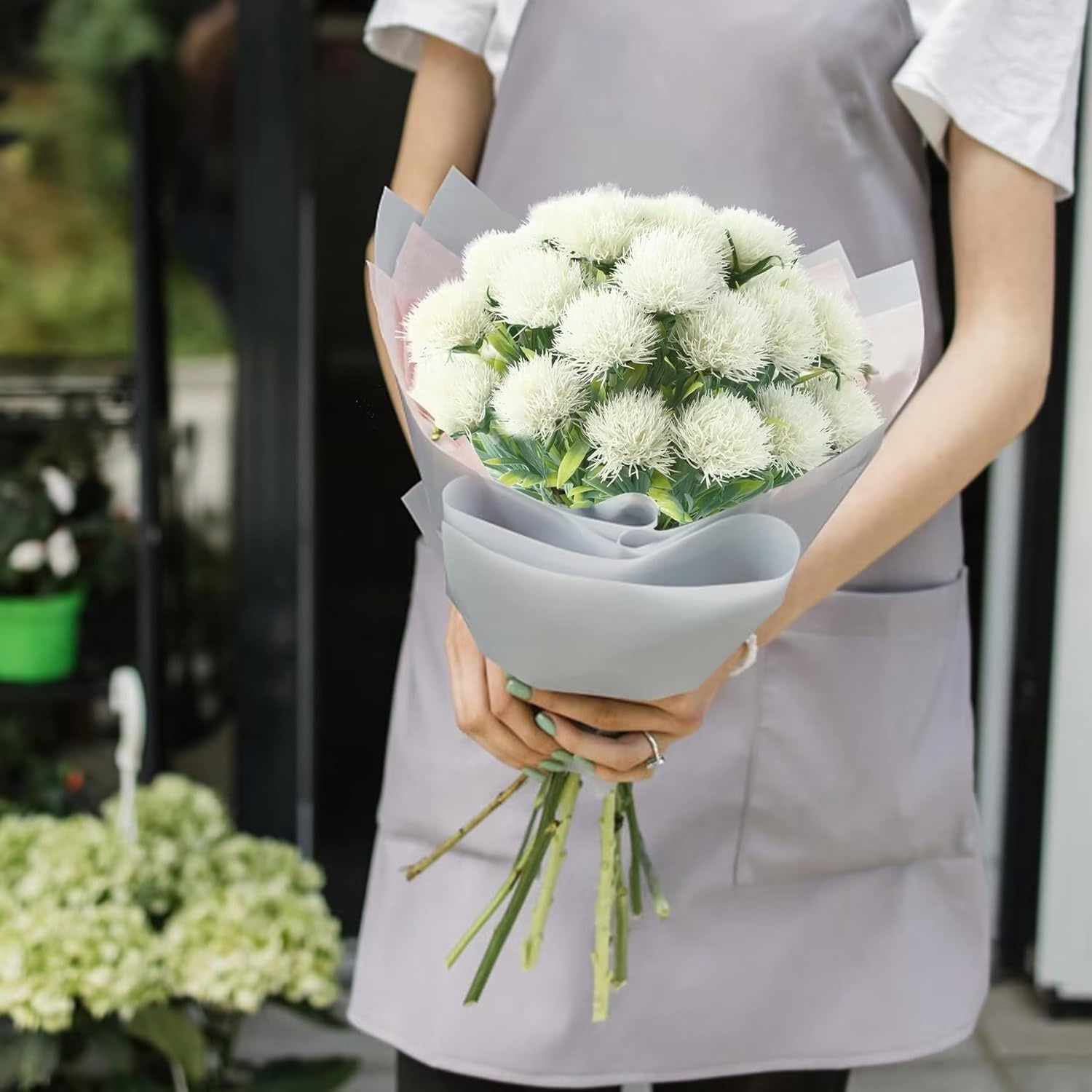 6 piezas de plantas artificiales artificiales, flores de plástico sintético, arbustos, plantas artificiales, resistentes a los rayos UV, para