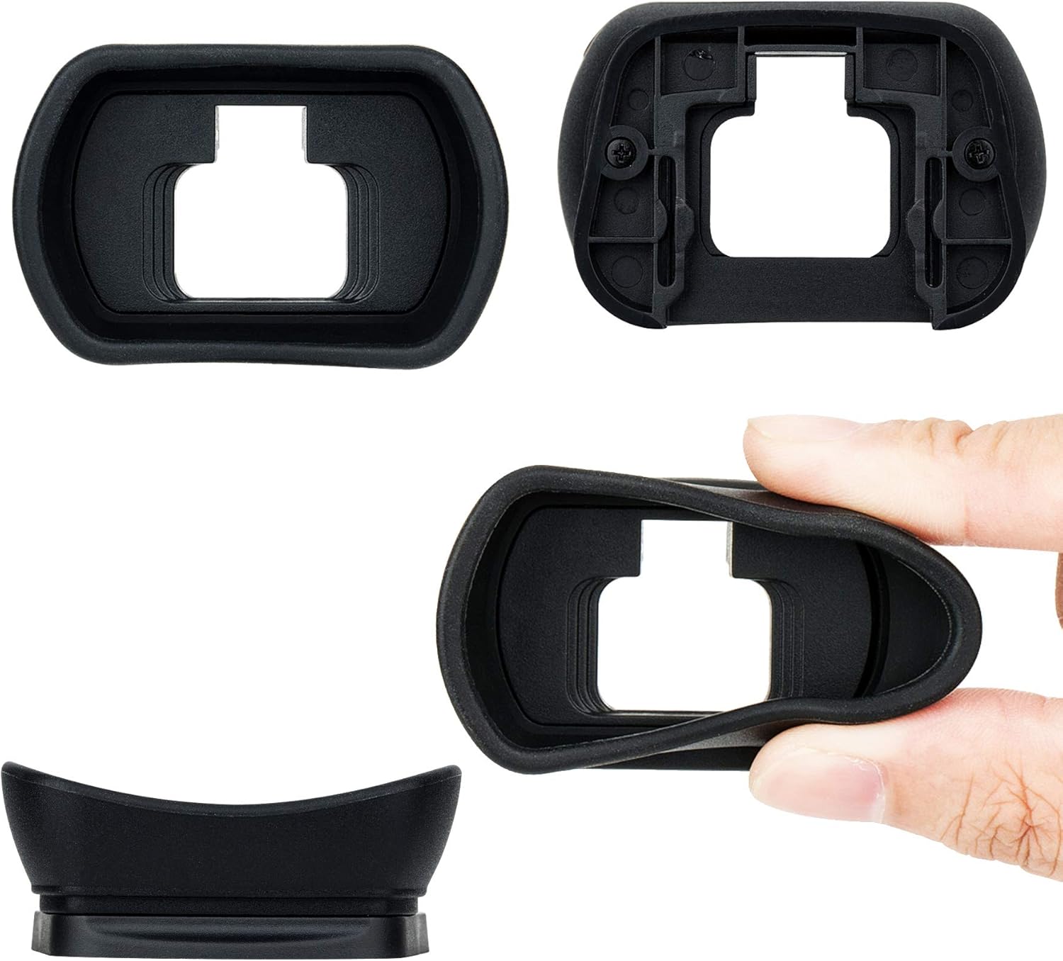 JJC KIWIFOTOS – Ojo ergonómico para cámara larga para Nikkor Z5 Z6 Z7 Z6II Z7II, visor de piezas para ojos de copa de ojo reemplazar DK-29, silicona