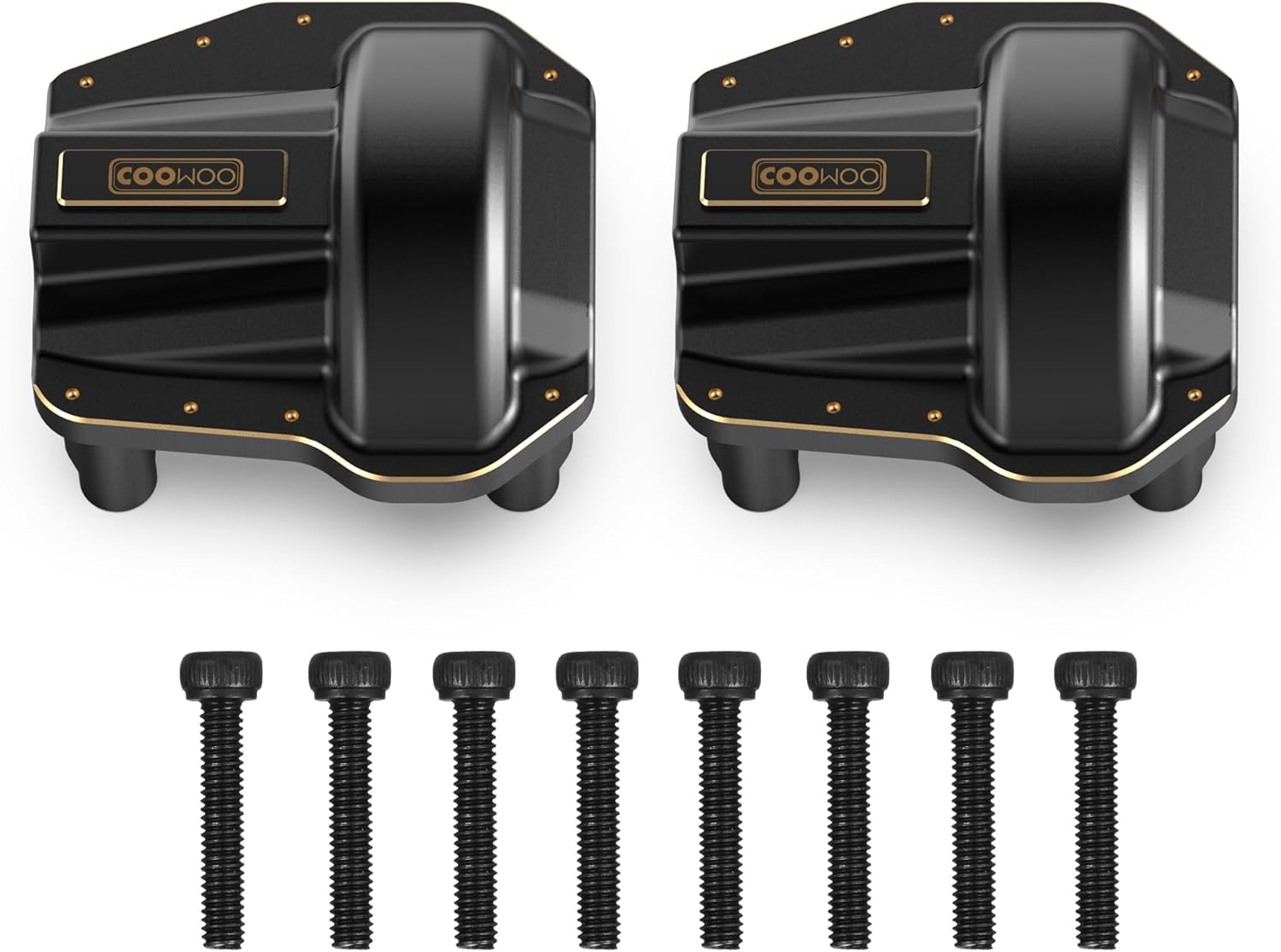 COOWOO Piezas de actualización de cubiertas diferenciales RC para camiones RC 110 SCX10 III – Juego de 2, mecanizado CNC de precisión, estabilidad