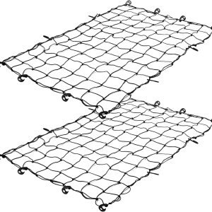 Red de carga de 2 piezas de 4 x 6 pies para portaequipajes de techo que se estira a 8 x 12 pies para camioneta, red de carga elástica resistente con Red de carga de 2 piezas de 4 x 6 pies para portaequipajes de techo que se estira a 8 x 12 pies para camioneta, red de carga elástica resistente con