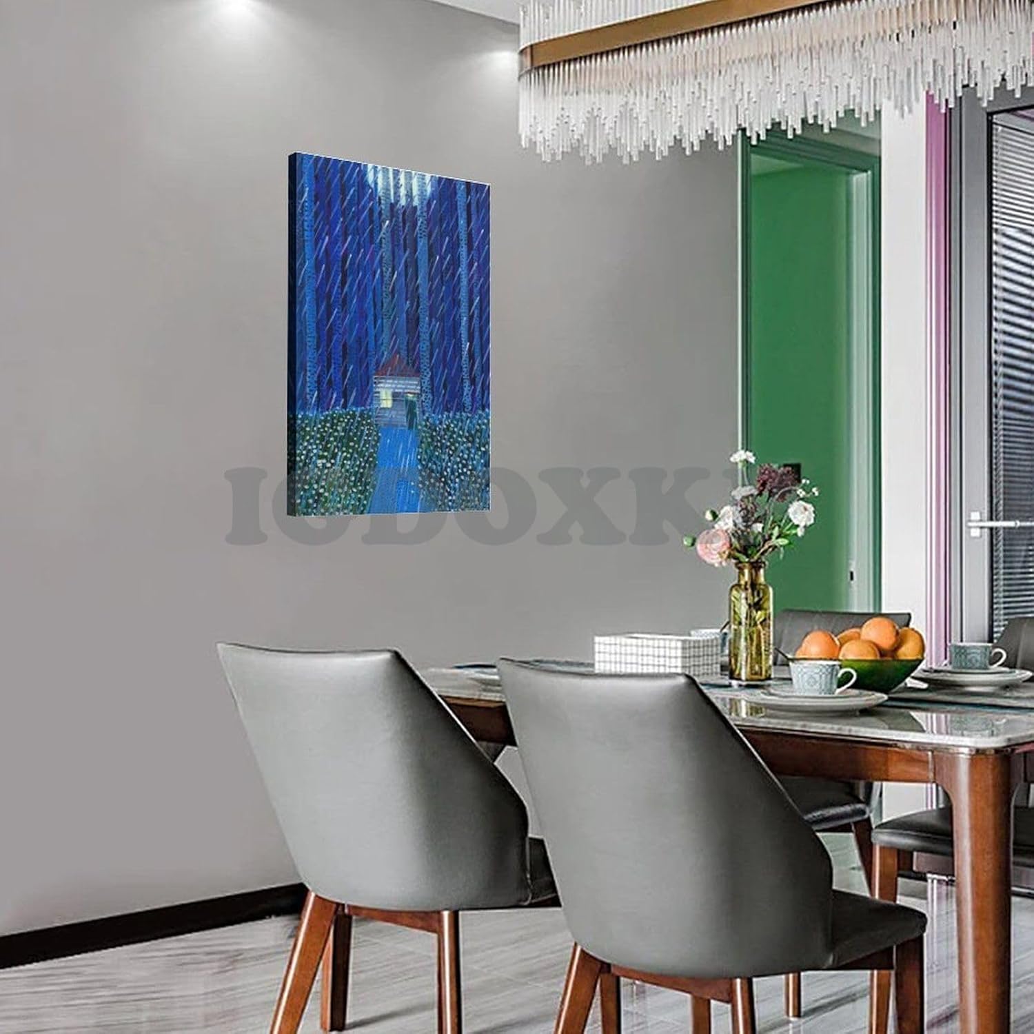 MAXCBD Matthew Wong – Póster de pintura de la casa azul, decoración de pared, imagen impresa, sala de estar, dormitorio, póster estilo marco de 12 x