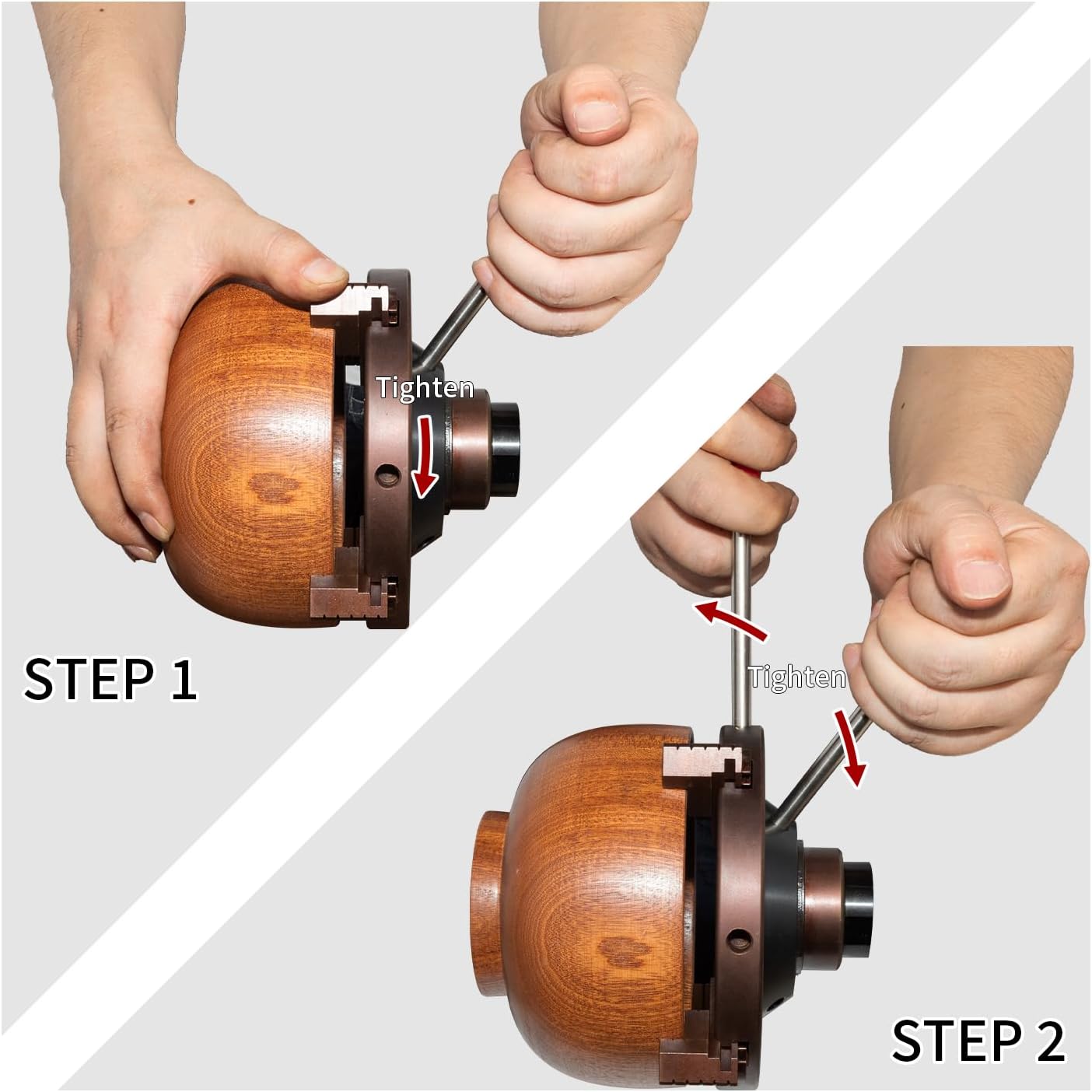 Juego de mandril de torno de madera de 6 pulgadas, rosca de 1-14 x 8 tpi y adaptador de 1 x 8 tpi, juego de mandíbulas de torneado de madera de 4
