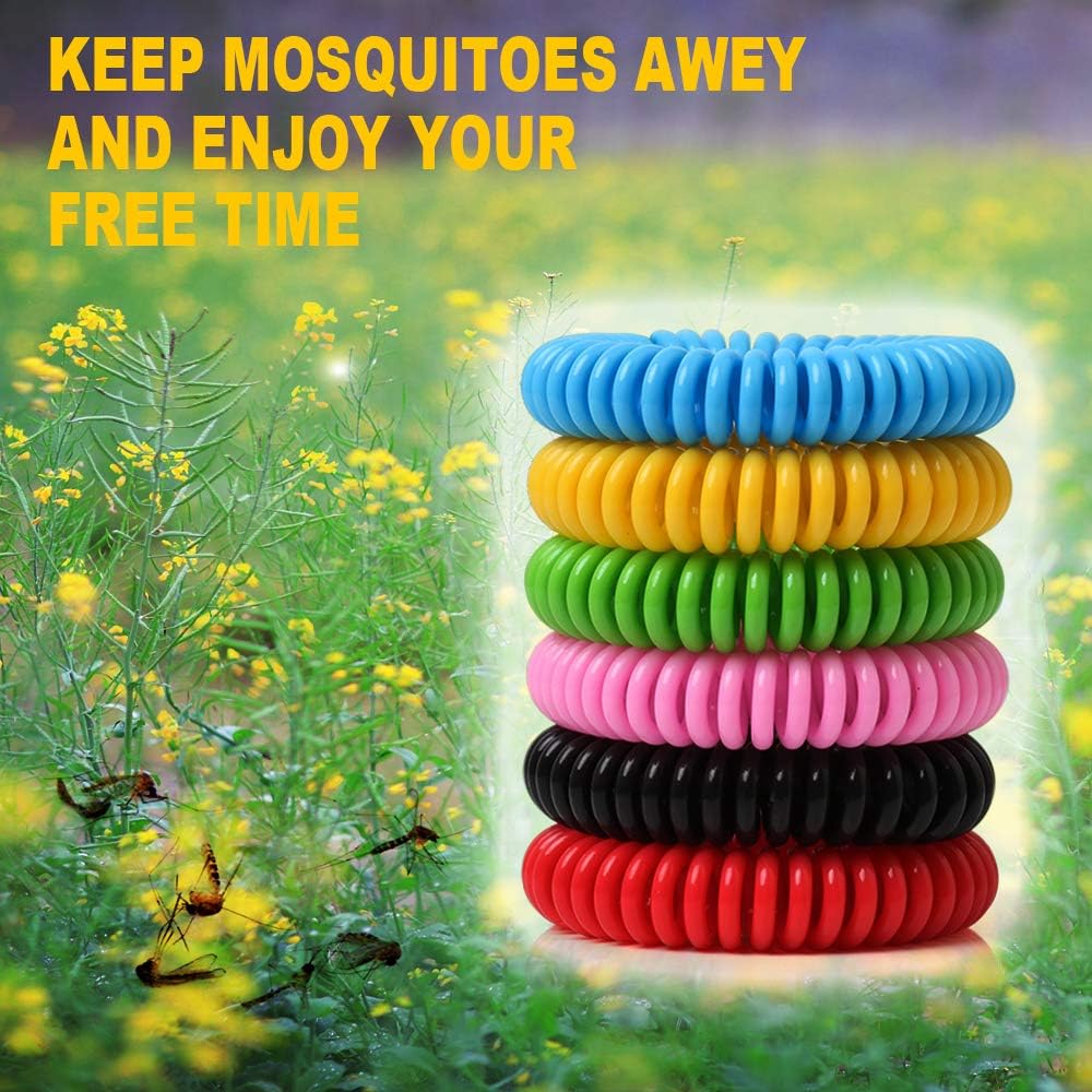 Pulseras de mosquitos, paquete de 48 bandas de mosquitos envueltas individualmente para adultos y niños, sin DEET, pulsera natural e impermeable