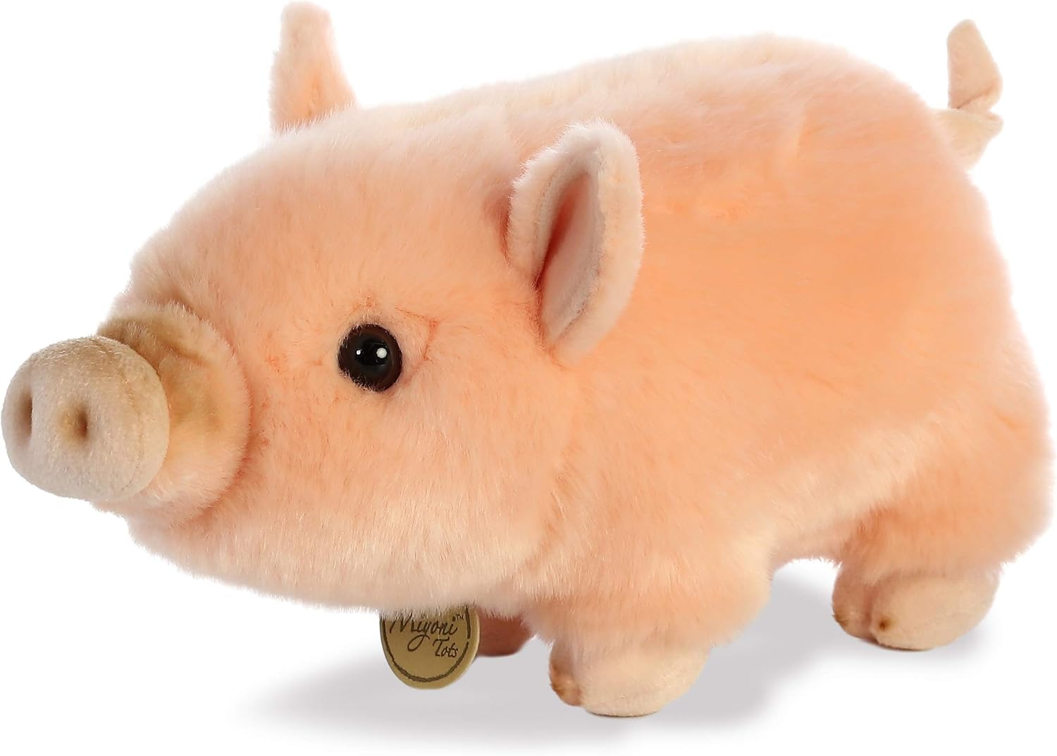 Aurora – Adorable cerdito barrigón de peluche Miyoni, detalle realista, compañía entrañable, rosado, 11pulgadas