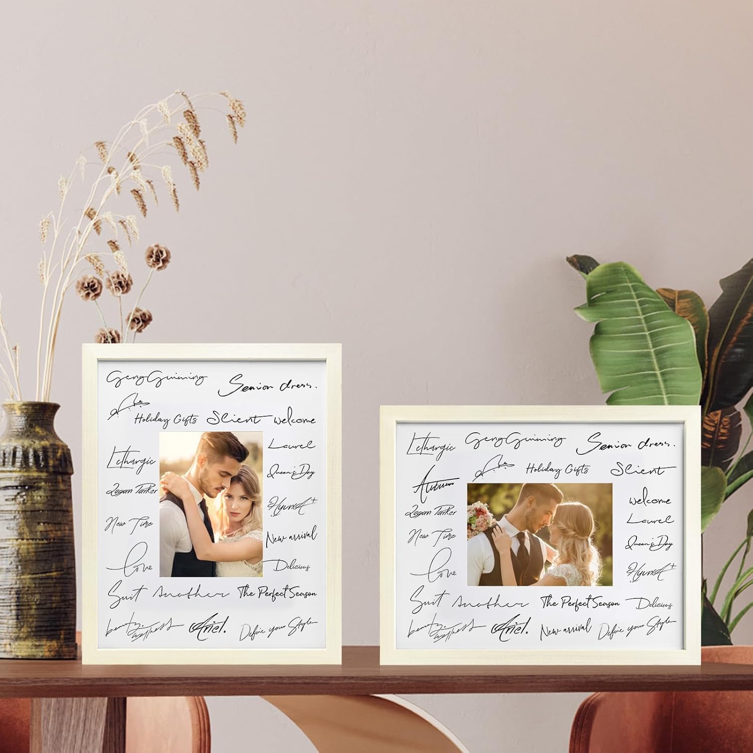 Egofine Portarretratos de 11 x 14 de madera maciza con plexiglás, para exhibir fotos de 5 x 78 x 10 pulgadas con paspartú o de 11 x 14 pulgadas sin