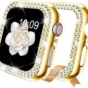 DABAOZA Funda compatible con Bling Apple Watch Ultra 21 SE Series 9 8 7 6 5 4 3 2 1, brillante para mujeres y niñas, con diamantes de imitación de DABAOZA Funda compatible con Bling Apple Watch Ultra 21 SE Series 9 8 7 6 5 4 3 2 1, brillante para mujeres y niñas, con diamantes de imitación de