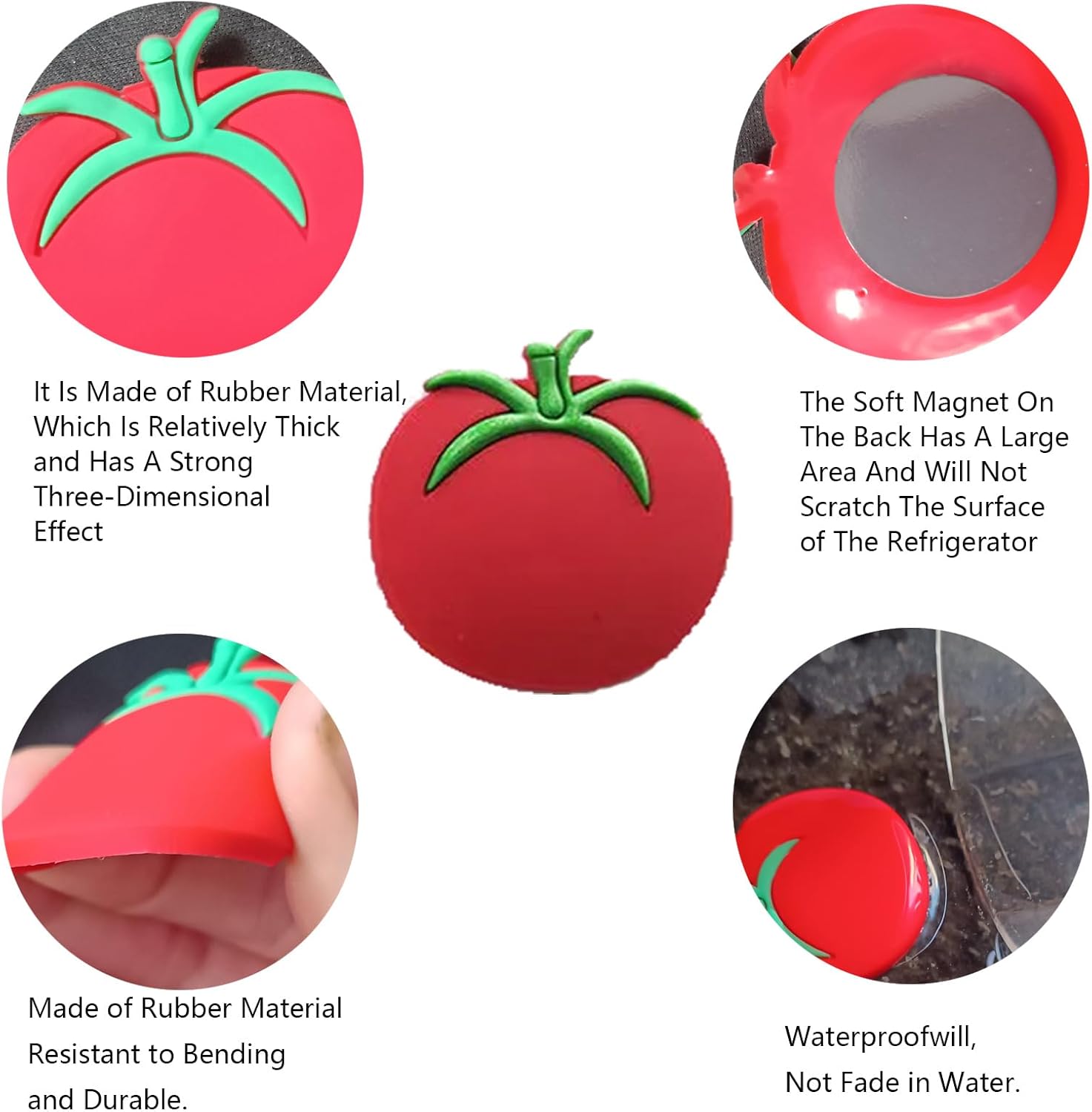 10 imanes de frutas para nevera, imanes para refrigerador, pizarra blanca de frutas, calcomanías magnéticas para decoración del hogar (imanes de