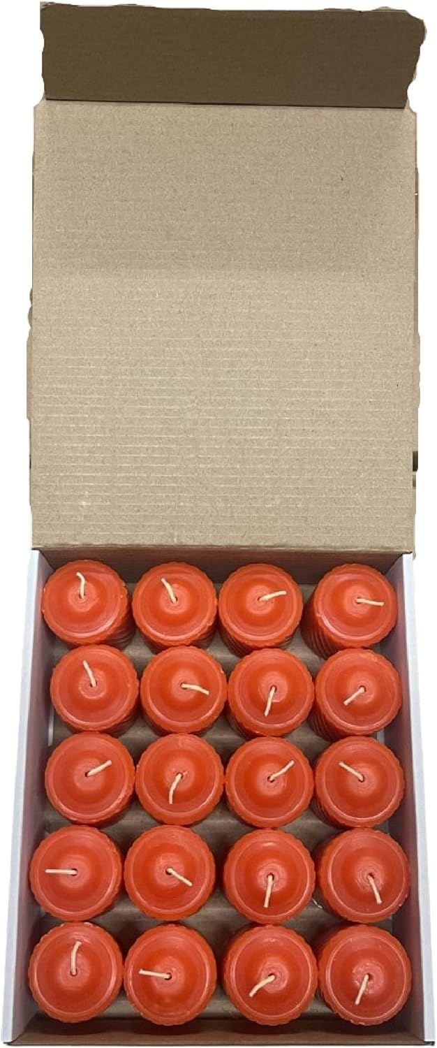 General Wax and Candle Co – Vela votiva perfumada de calabaza, 2.25 pulgadas de altura, tiempo de combustión de 15 horas, naranja