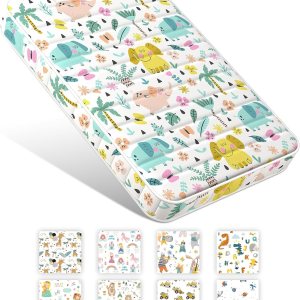 Moonlight Family – Colchón silencioso Pack n Play, 38 x 26 pulgadas, colchón portátil de espuma prémium para paquete y juego, colchón sin olor y Moonlight Family – Colchón silencioso Pack n Play, 38 x 26 pulgadas, colchón portátil de espuma prémium para paquete y juego, colchón sin olor y