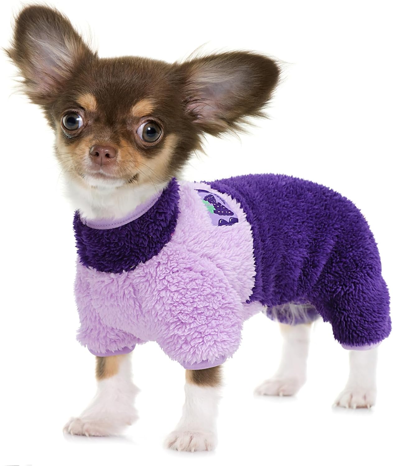 Suéteres para perros pequeños y niñas, pijamas de otoño para perros de tamaño pequeño, pijama de forro polar de cuello alto macho y hembra, overol
