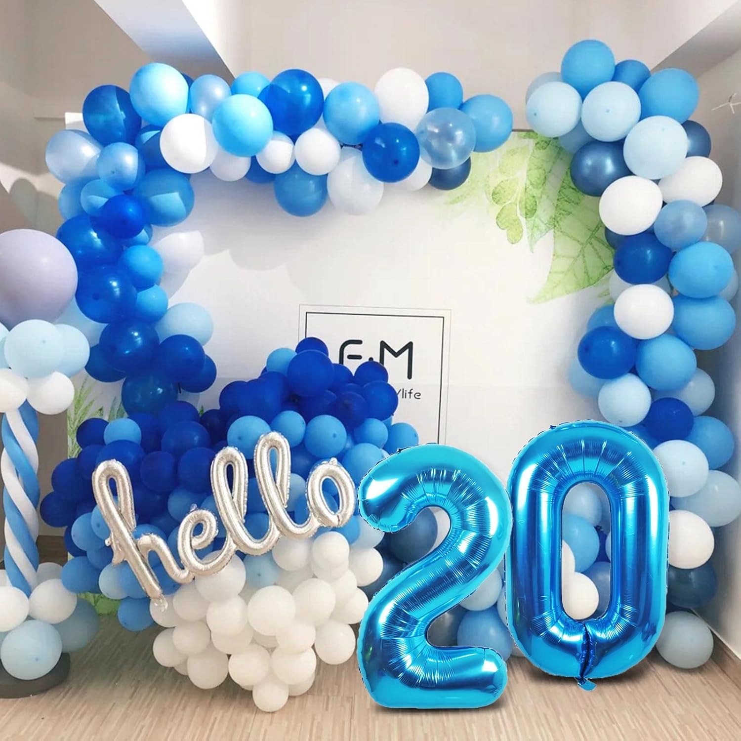 Globos gigantes de papel de aluminio azul con el número 10, globos gigantes de helio número 10 de 40 pulgadas para niños y niñas, decoraciones de