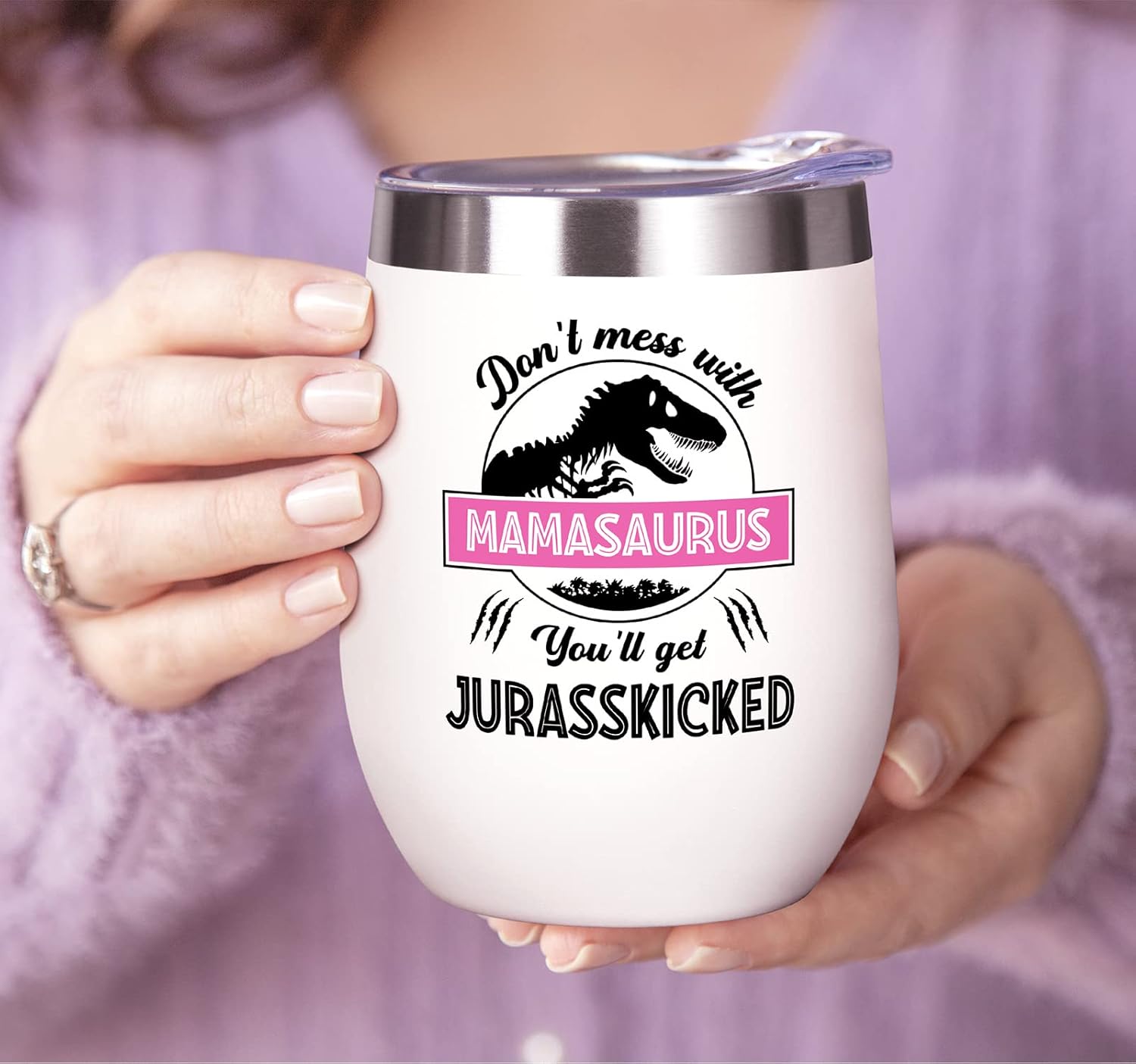 Fimibuke Regalos para mamá de parte de hija, hijo, niños, vaso de vino de 12 onzas, regalos de cumpleaños para mamá, ella, madre, suegra, esposa,