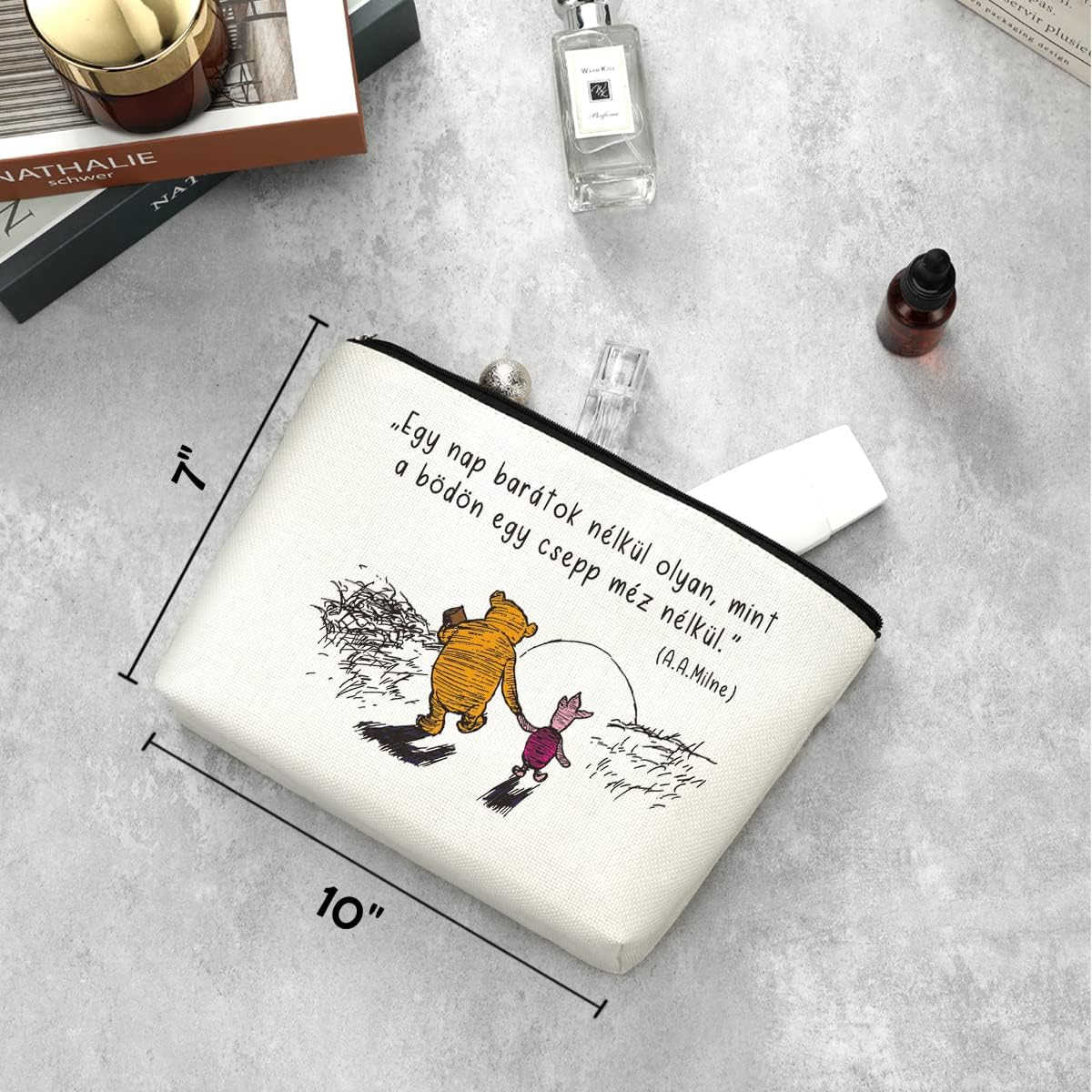 Bolso lindo del maquillaje del personaje de la historieta del oso, blanco135