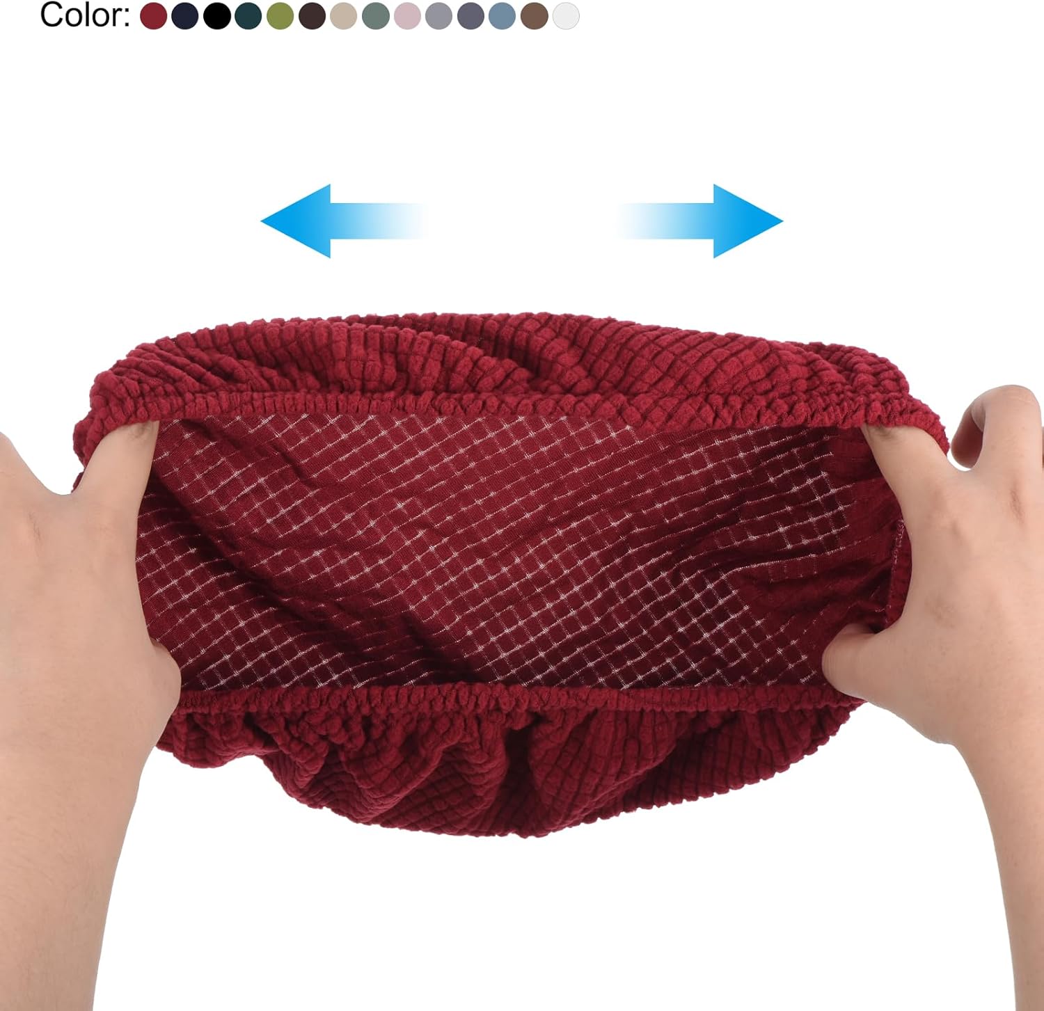 PATIKIL Funda para taburete de bar redondo de 11 pulgadas, funda de cojín elástica lavable para silla de 11 a 16 pulgadas de diámetro, azul marino