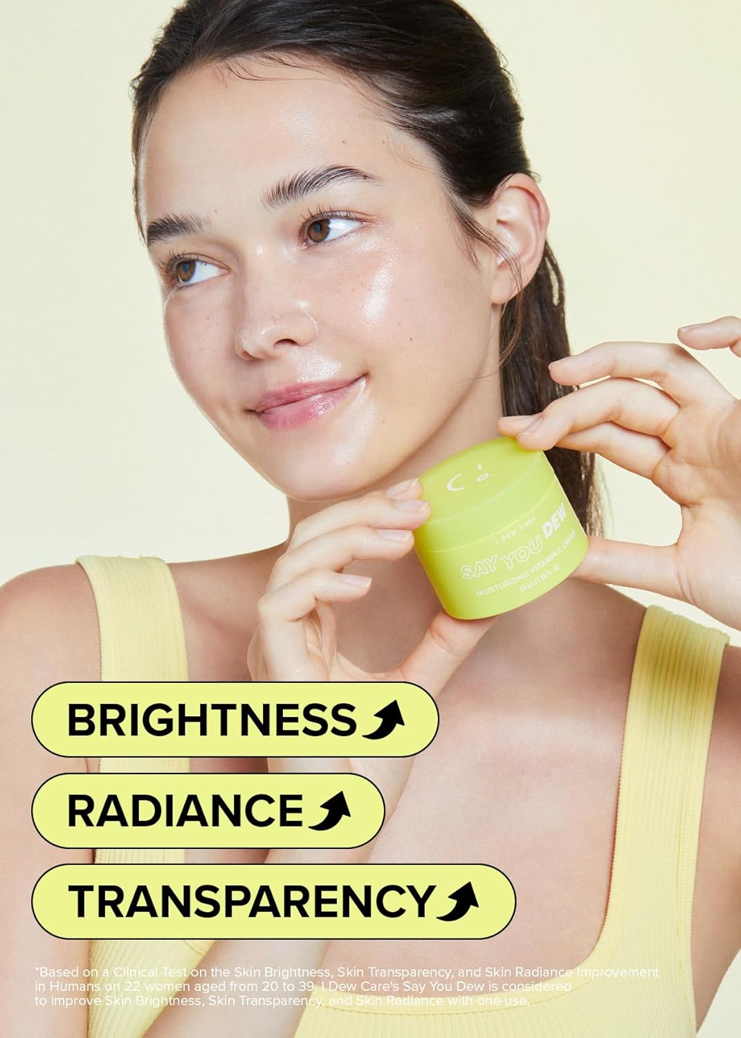 I DEW CARE Crema facial – Say You Dew  Hidratante de vitamina C con niacinamida, no irritante, hidrata e ilumina la piel, 1.69 onzas líquidas
