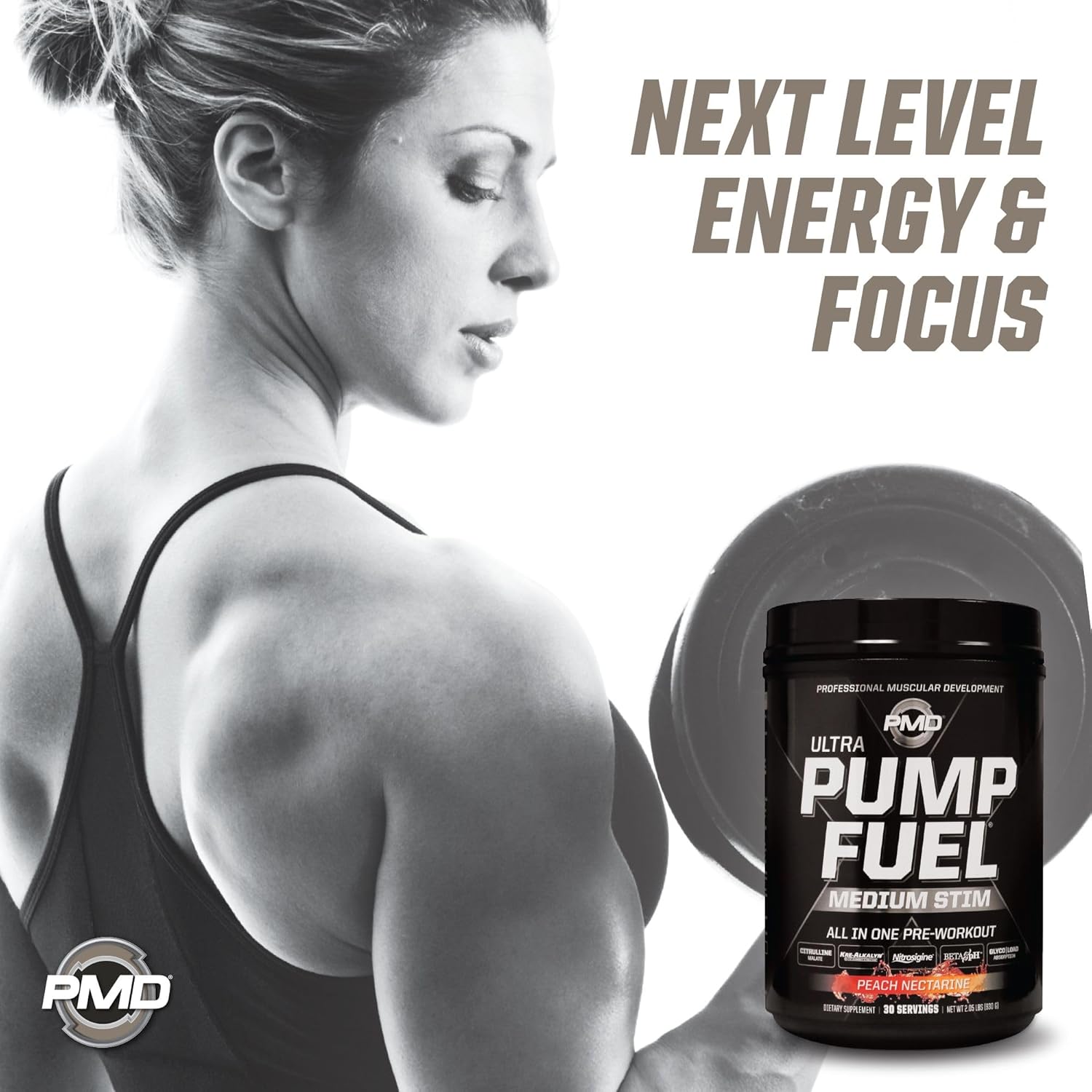 PMD Sports Ultra Pump Fuel – Mezcla de bebida para antes del entrenamiento, energía, fuerza, resistencia, recuperación, carbohidratos complejos y