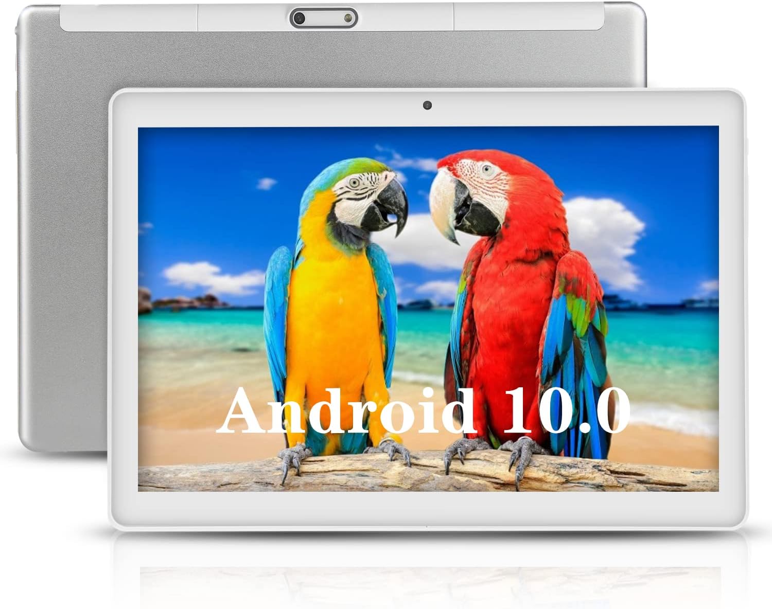 Tablet PC con Android 10.0 de 10 pulgadas, Phablet 3G con ranuras para tarjetas SIM duales, cámara dual de 2MP+8MP, 4 GB de RAM, 128 GB de