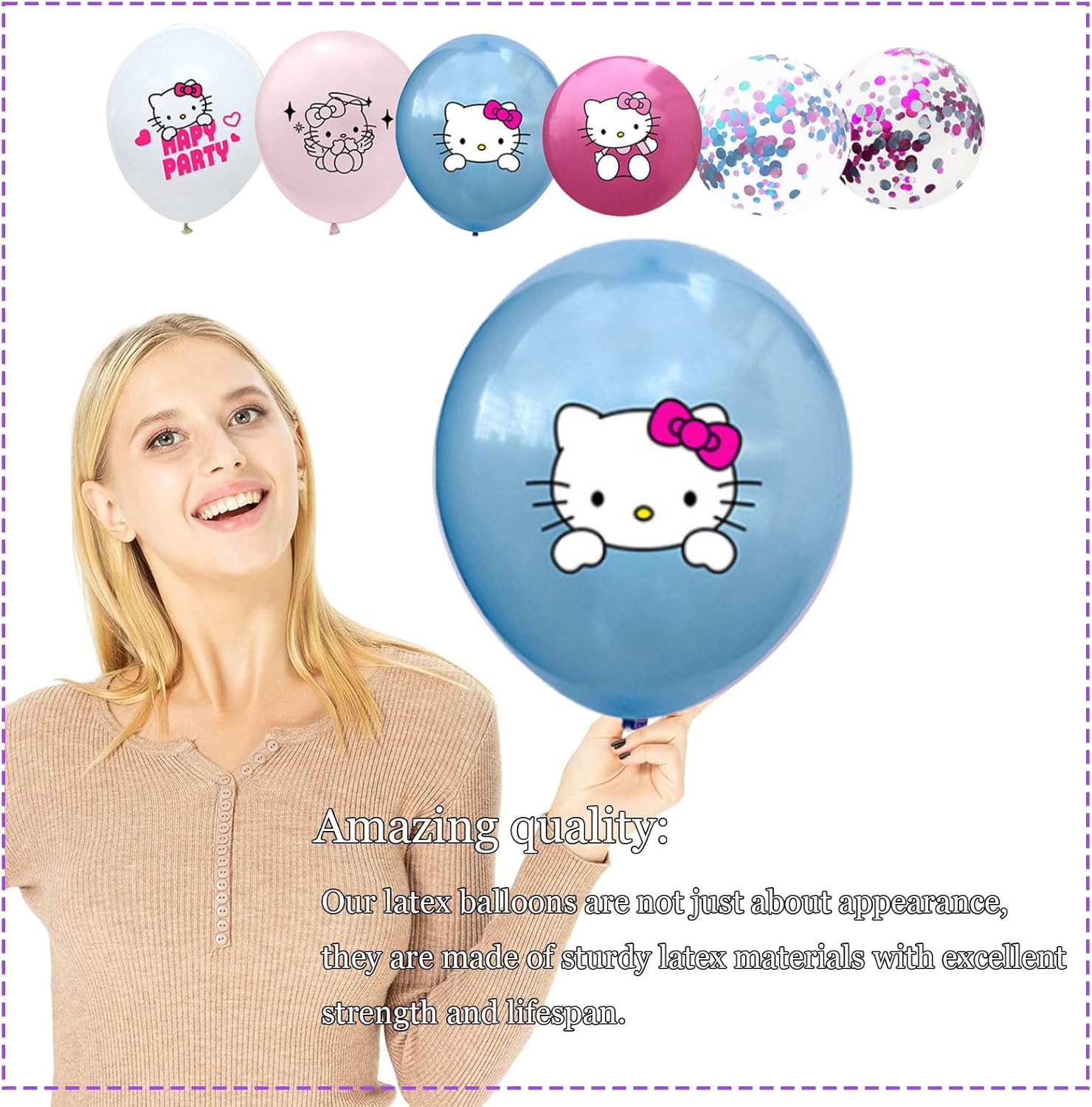 24 globos de dibujos animados de gato de 12 pulgadas encantadores globos temáticos para fiestas infantiles, decoraciones de celebraciones especiales
