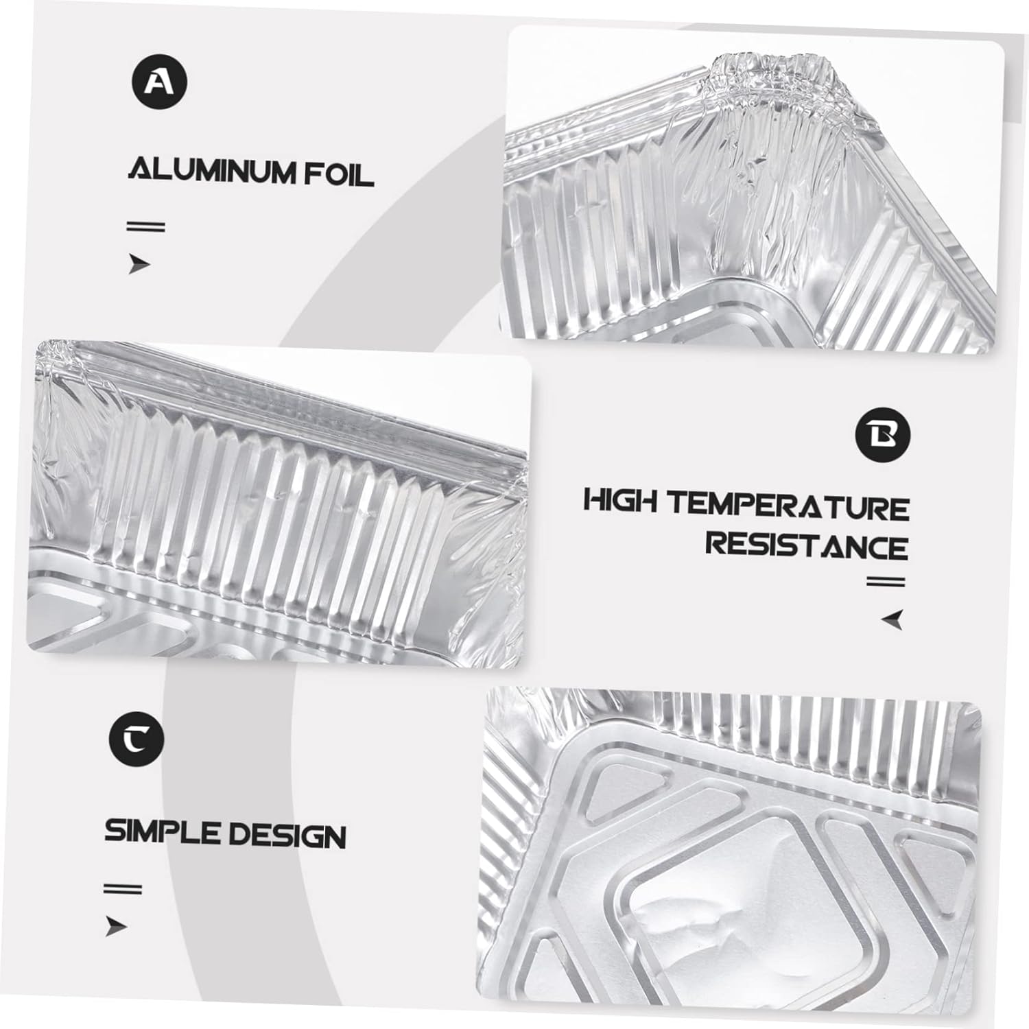 Yardwe 30 cajas de papel de aluminio para tartas desechables para tartas, sartenes de aluminio, mesa de vapor, sartenes profundas, sartenes de