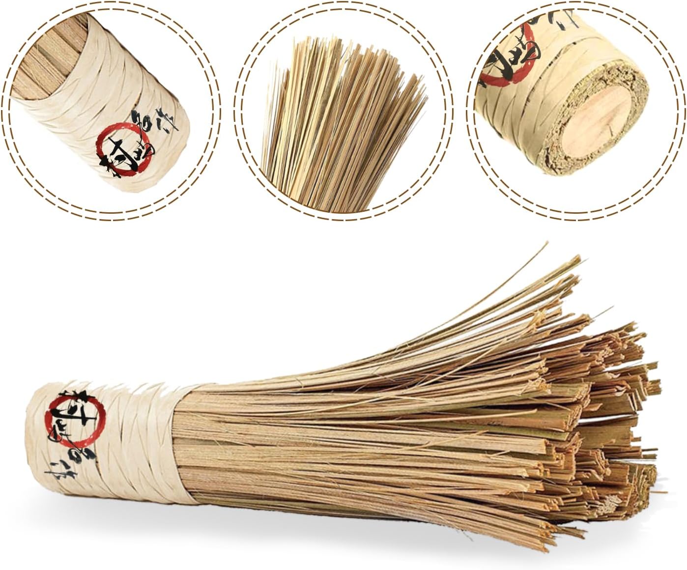OTYFGHD Cepillo Wok de bambú de 12 pulgadas, cepillo plano, cepillos de limpieza de cocina para fregar y limpiar ollas, sartenes y utensilios de