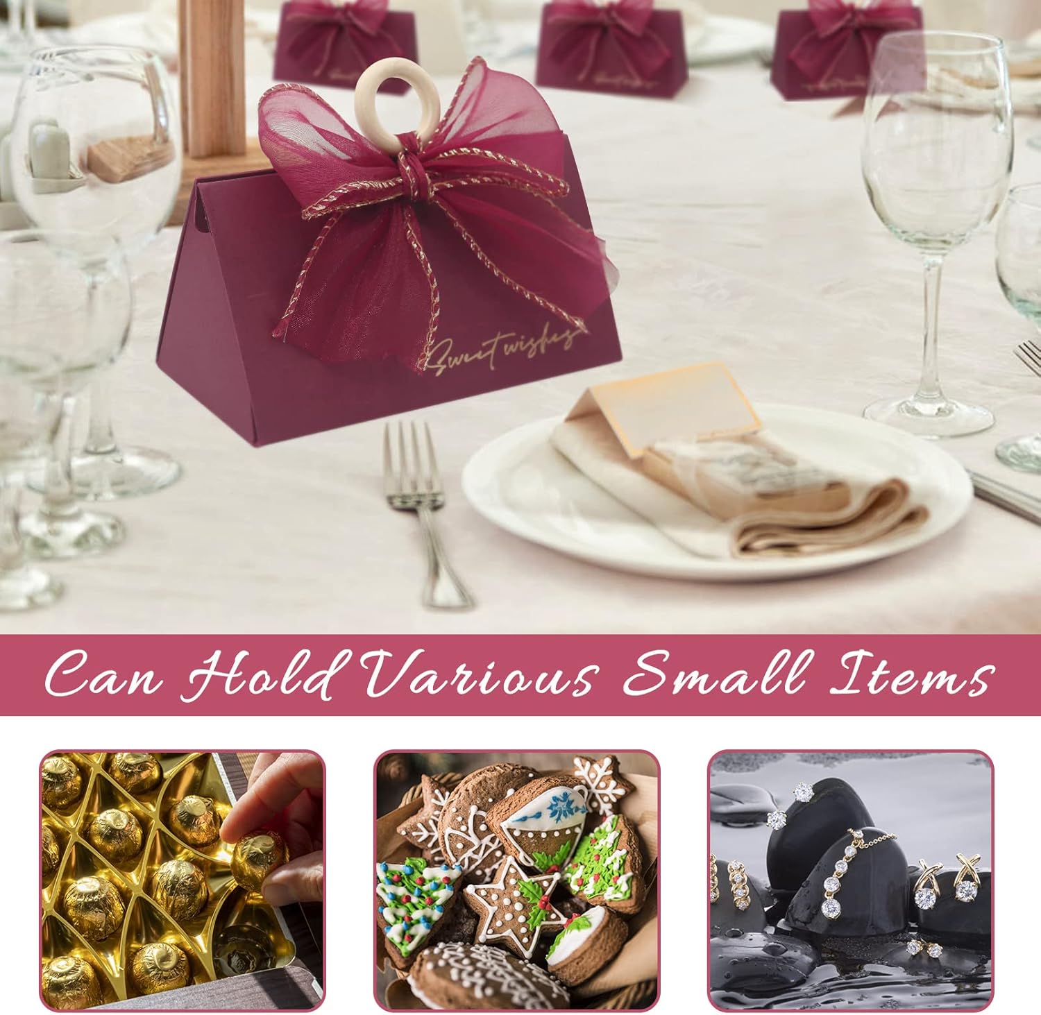 GLGHMH Cajas de recuerdo de boda, 20 cajas de dulces de boda, cajas de regalo de chocolate para boda, novia, baby shower, Navidad, cumpleaños (20