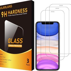 Qularlans Paquete de 3 protectores de pantalla para iPhone 11XR de 6.1 pulgadas, dureza 9H, resistente a los golpes, vidrio templado HD Ultra Clear Qularlans Paquete de 3 protectores de pantalla para iPhone 11XR de 6.1 pulgadas, dureza 9H, resistente a los golpes, vidrio templado HD Ultra Clear