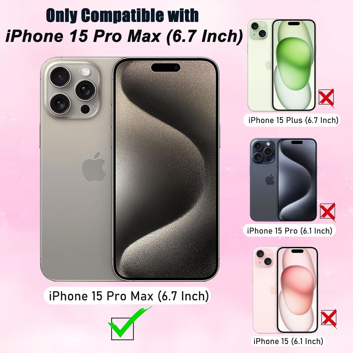Funda magnética con purpurina para iPhone 15 Pro Max, compatible con MagSafe, protección completa de la lente de la cámara, chapado de lujo, bonita