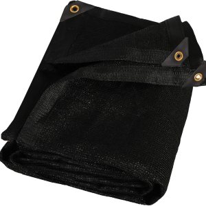 Lona de malla resistente 90% negra de 6 x 12 pies, borde sellado con ojales para cubierta de plantas al aire libre, patio, tomates, granero, Lona de malla resistente 90% negra de 6 x 12 pies, borde sellado con ojales para cubierta de plantas al aire libre, patio, tomates, granero,