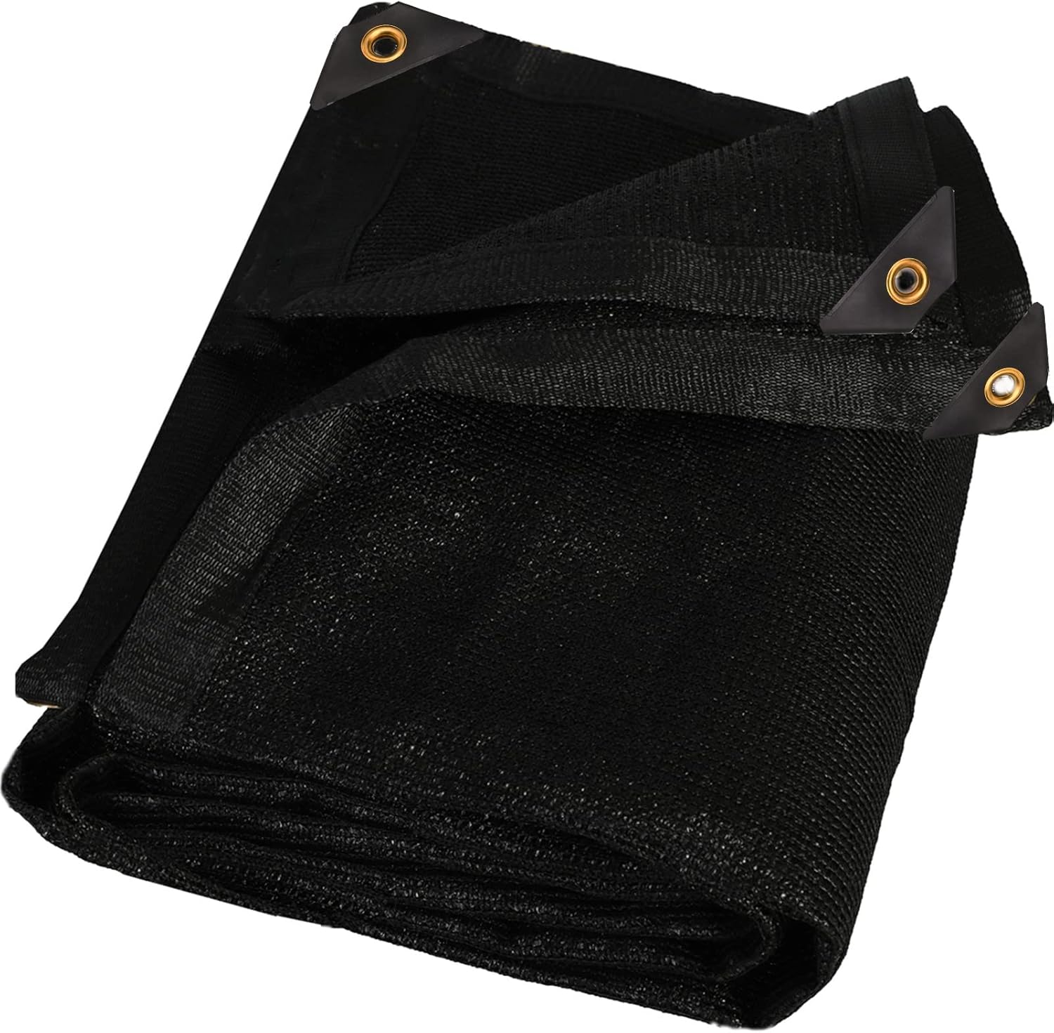 Lona de malla resistente 90% negra de 6 x 12 pies, borde sellado con ojales para cubierta de plantas al aire libre, patio, tomates, granero,