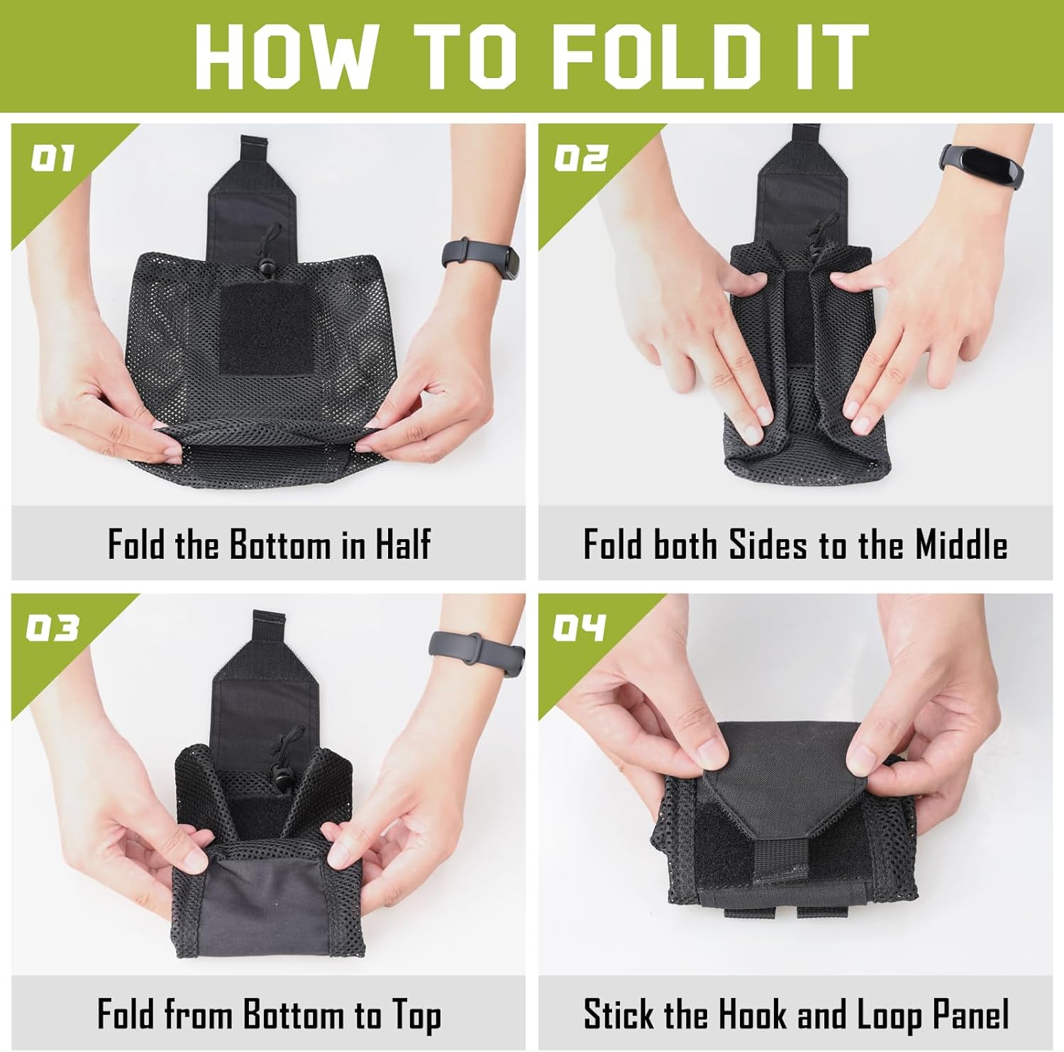 WYNEX Bolsa táctica Molle Dump,Roll-Up Drawstring Magazine Utility Bag plegable