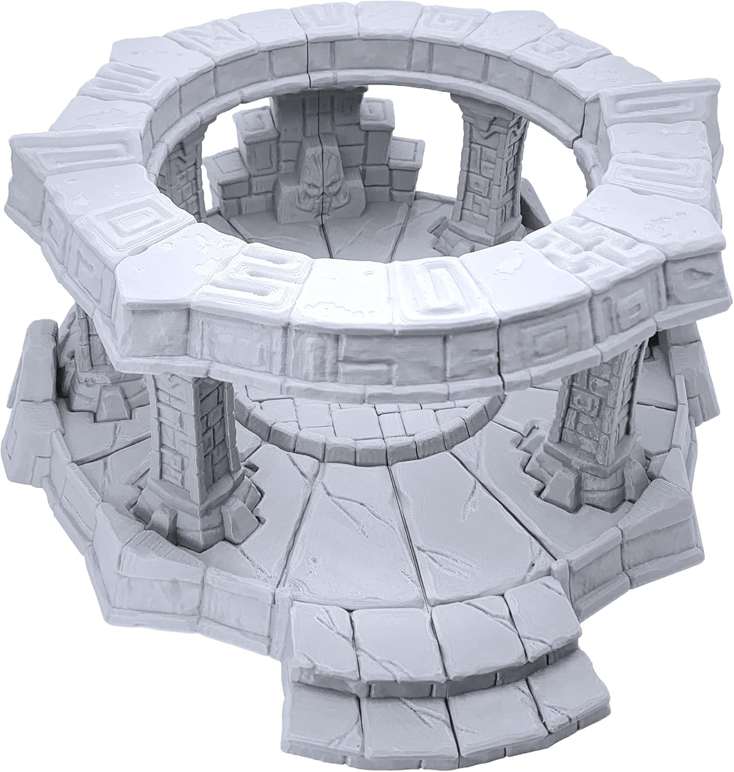 Templo circular olvidado por Makers Anvil, paisaje RPG de mesa impreso en 3D y terreno de juego de guerra para miniaturas de 1.102 in