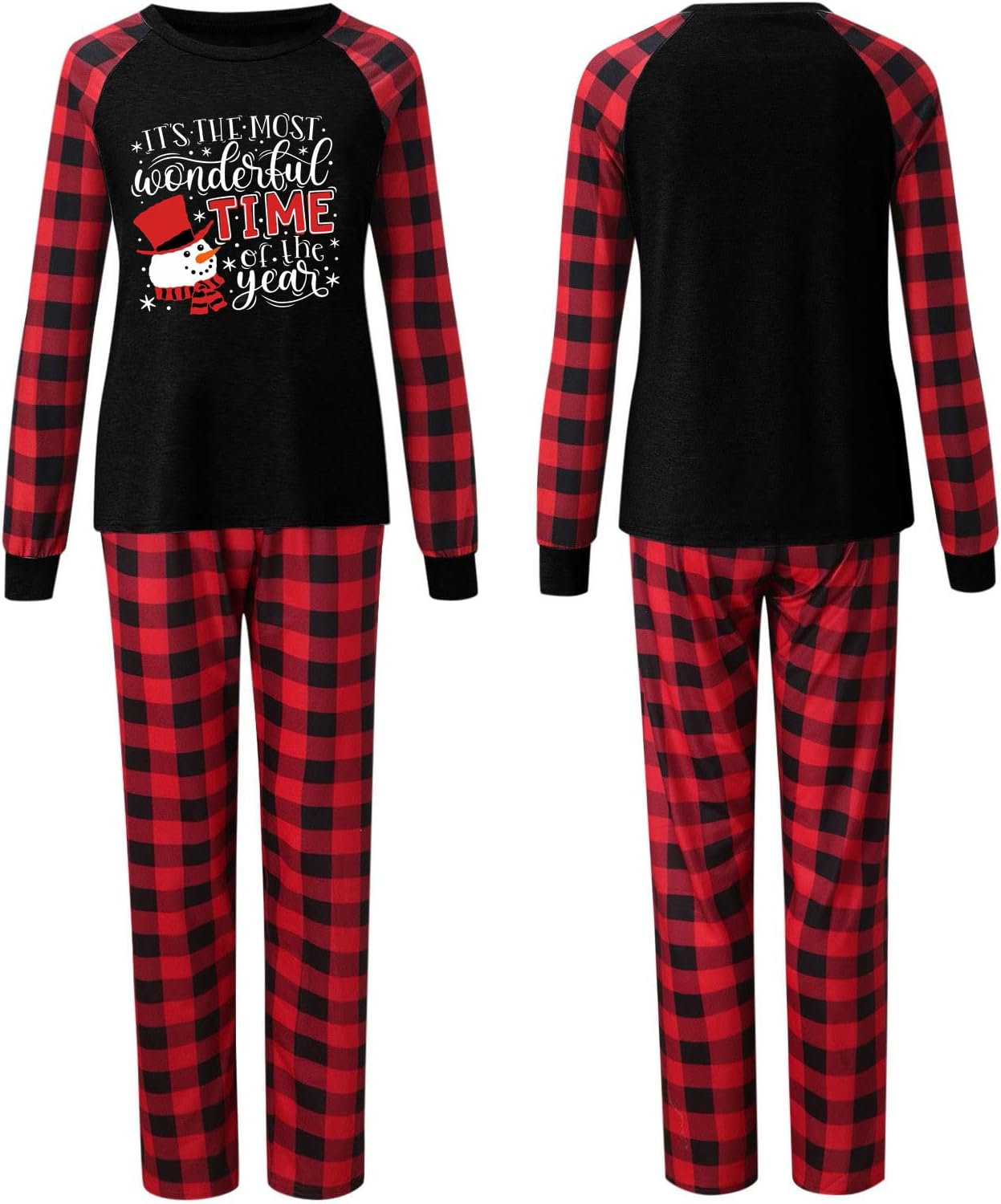 Pijamas de Navidad para la familia, conjunto a juego de camisetas de manga larga y pantalones, camisones navideños con Feliz Navidad