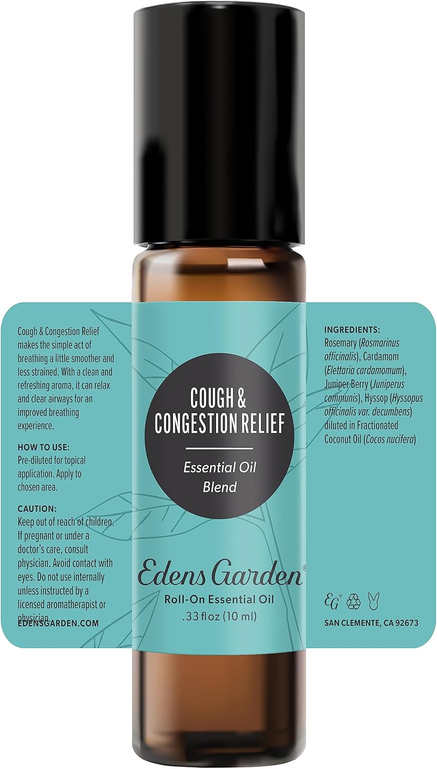 Edens Garden Mezcla de aceites esenciales para alivio de la tos y la congestión, 100% puro y natural, mezcla de aceites esenciales terapéuticos de