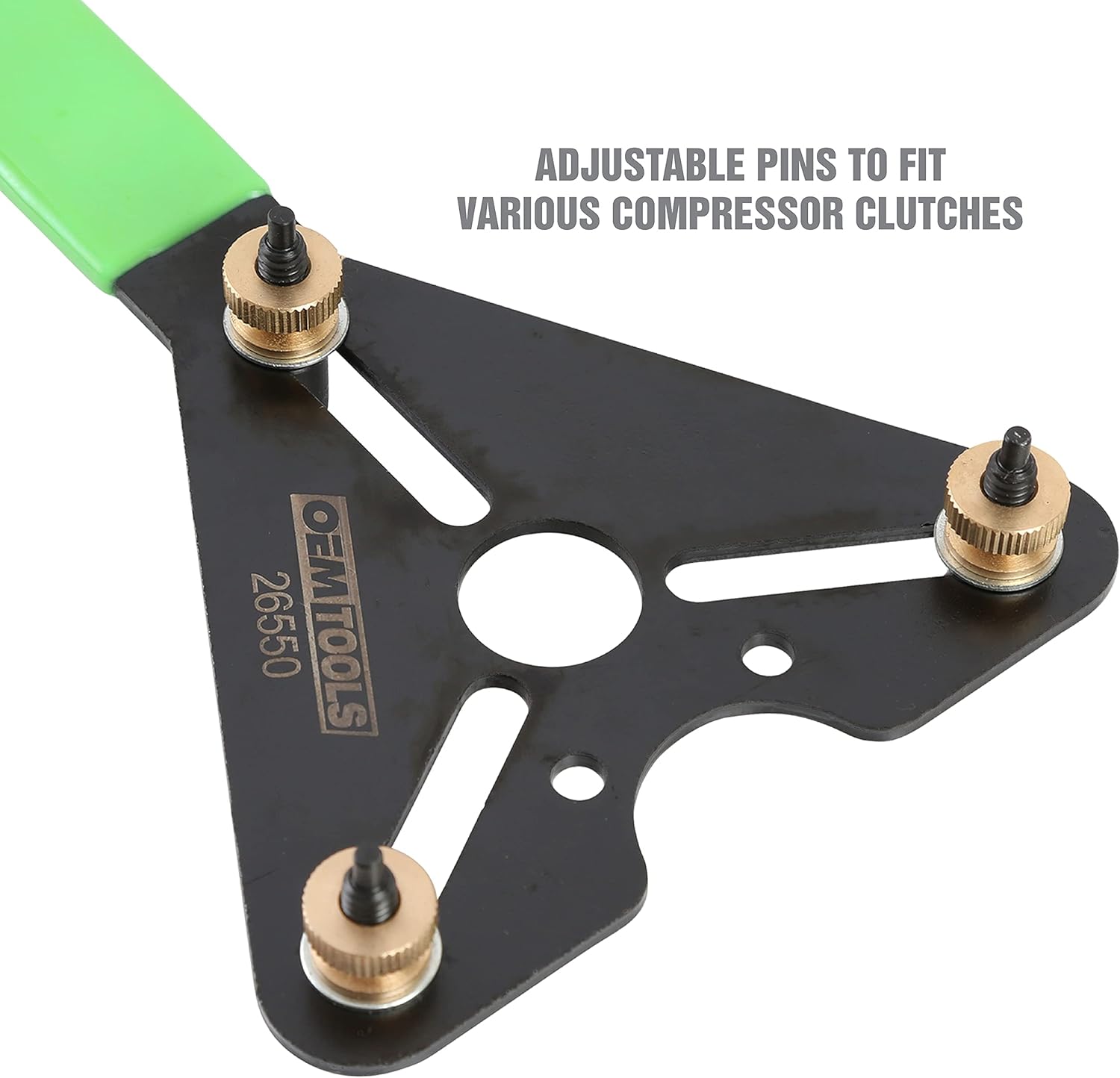 OEMTOOLS 26550 AC Herramienta de sujeción de embrague, agarre antideslizante, pasador ajustable, instalación y extracción del embrague de reparación