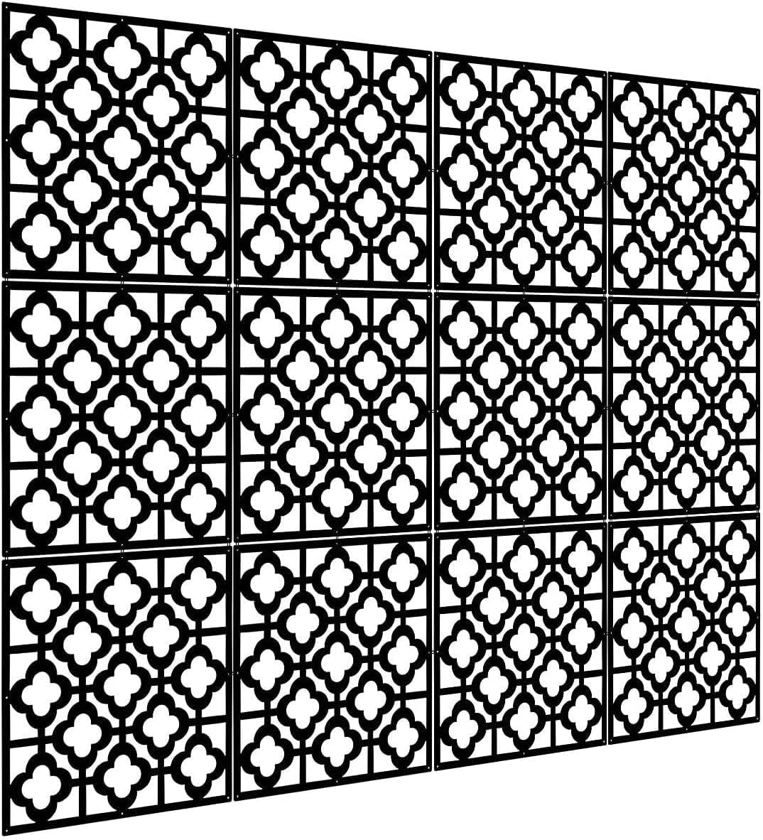 Kernorv Divisor de habitación colgante hecho de PVC ecológico, 24 piezas de paneles de pantalla para decorar dormitorio, comedor, estudio y sala de
