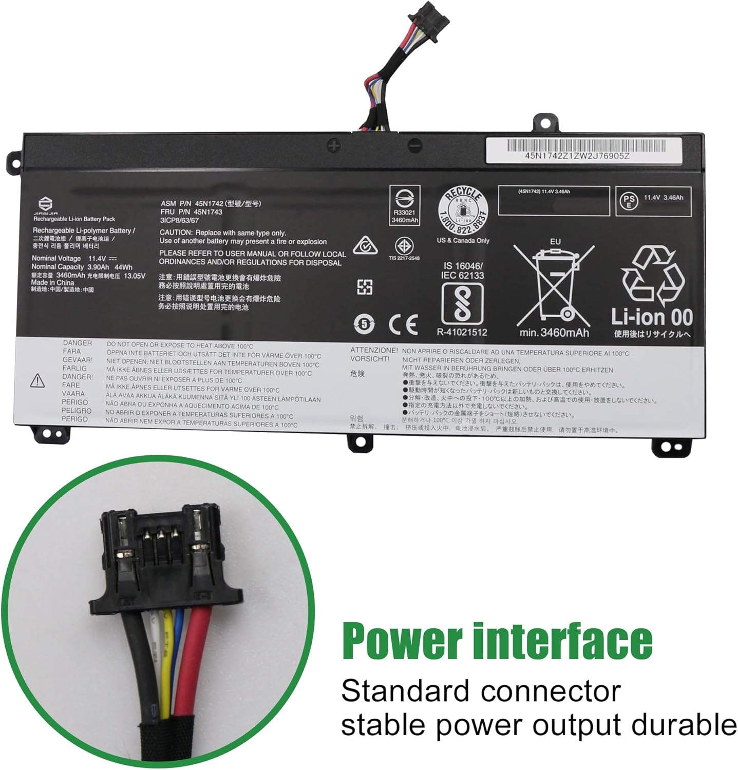 Batería de repuesto 45N1742 para Lenovo ThinkPad T550 T550s T560 W550 W550s P50s Series 45N1743 45N1740 45N1741 00NY639 SB10K12721 11.4V 44Wh