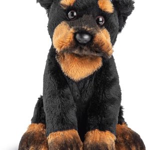 DEMDACO Rottweiler – Puf de peluche de poliéster para perro, color negro y bronceado, 6 x 5 pulgadas DEMDACO Rottweiler – Puf de peluche de poliéster para perro, color negro y bronceado, 6 x 5 pulgadas