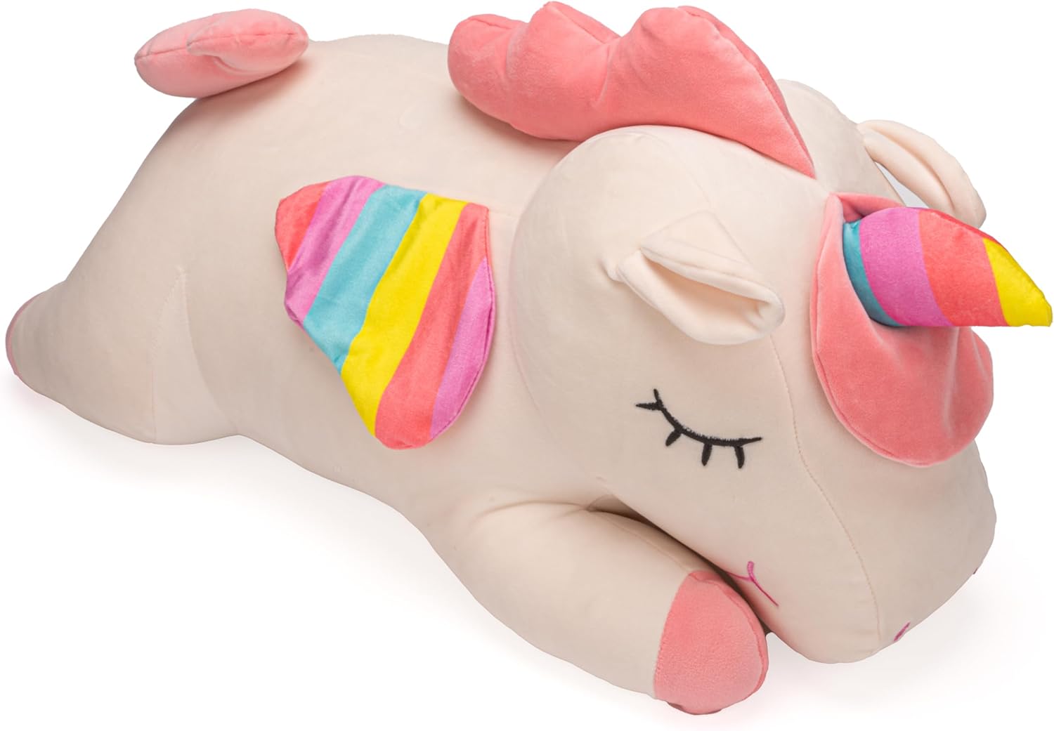 ZYSMALAT Animales de peluche con peso, 4 libras de peluche de dinosaurio con peso, peluche de unicornio, peluche de perezoso, animales de peluche