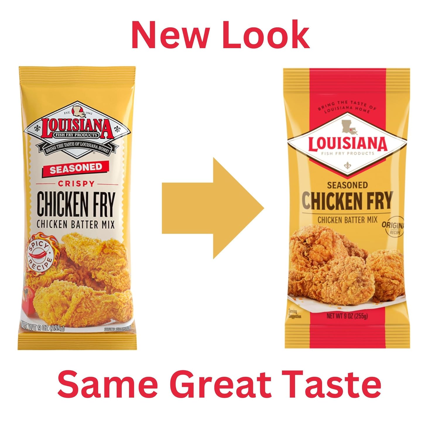 Louisiana Fish Fry – Rebozado de pollo sazonado de 9 onzas (paquete de 2)  Auténtico pollo frito del sur  Lleva el sabor de Louisiana a casa