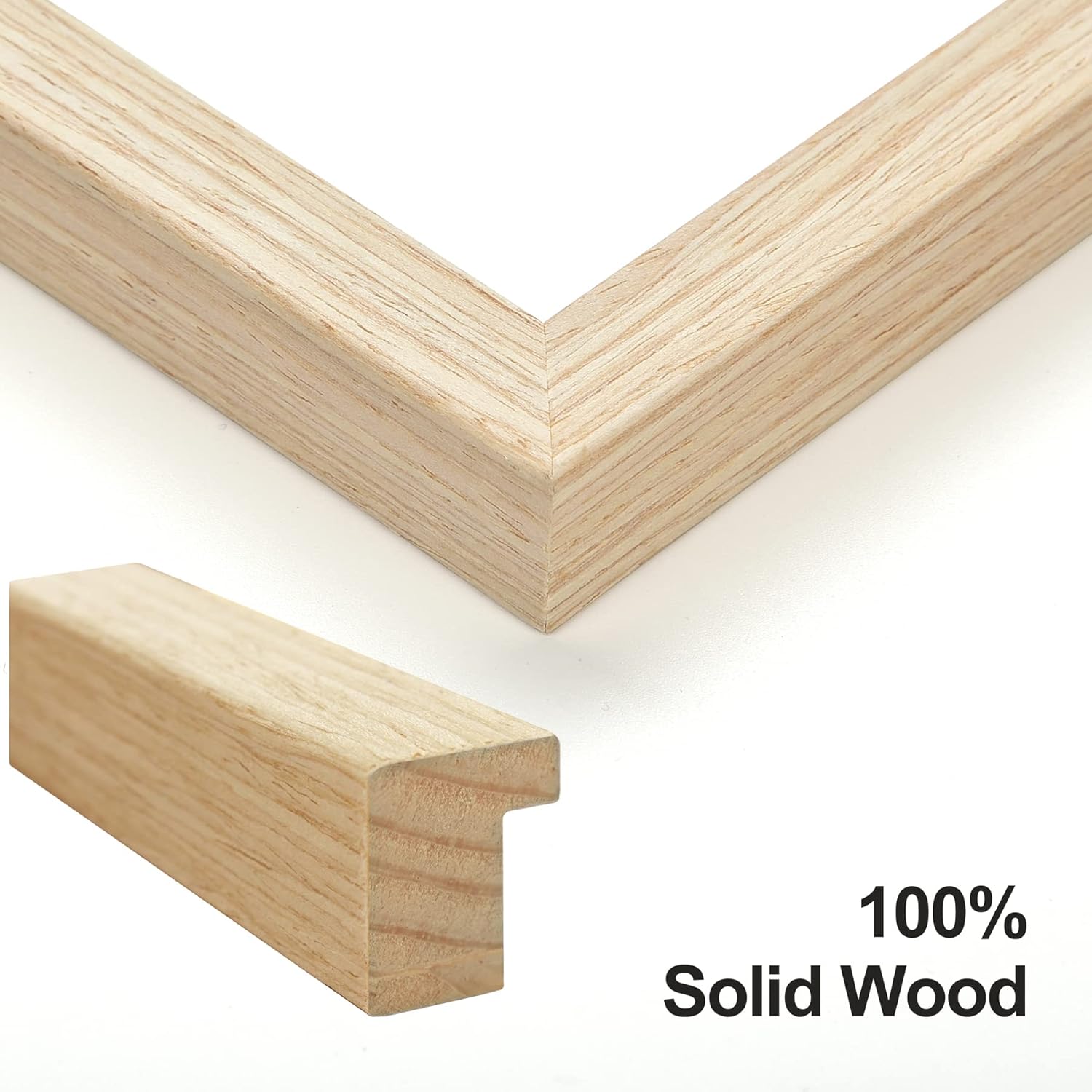 Juego de 4 marcos de 18 x 24 pulgadas, de madera de roble macizo, de 18 x 24 pulgadas, para galería de pared, de 18 x 24 pulgadas, para montaje
