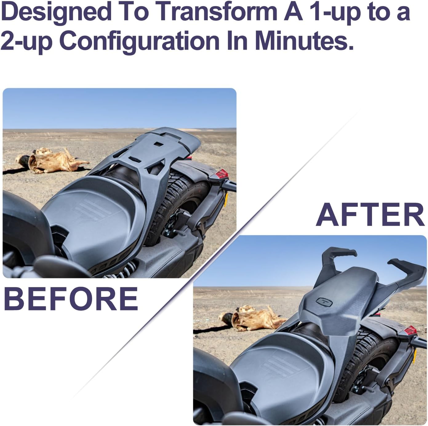 Asiento trasero del pasajero para Ryker, asas de agarre resistente, almohadilla de asiento suave para Can-Am Ryker, Ryker 600  900, Sport, Rally