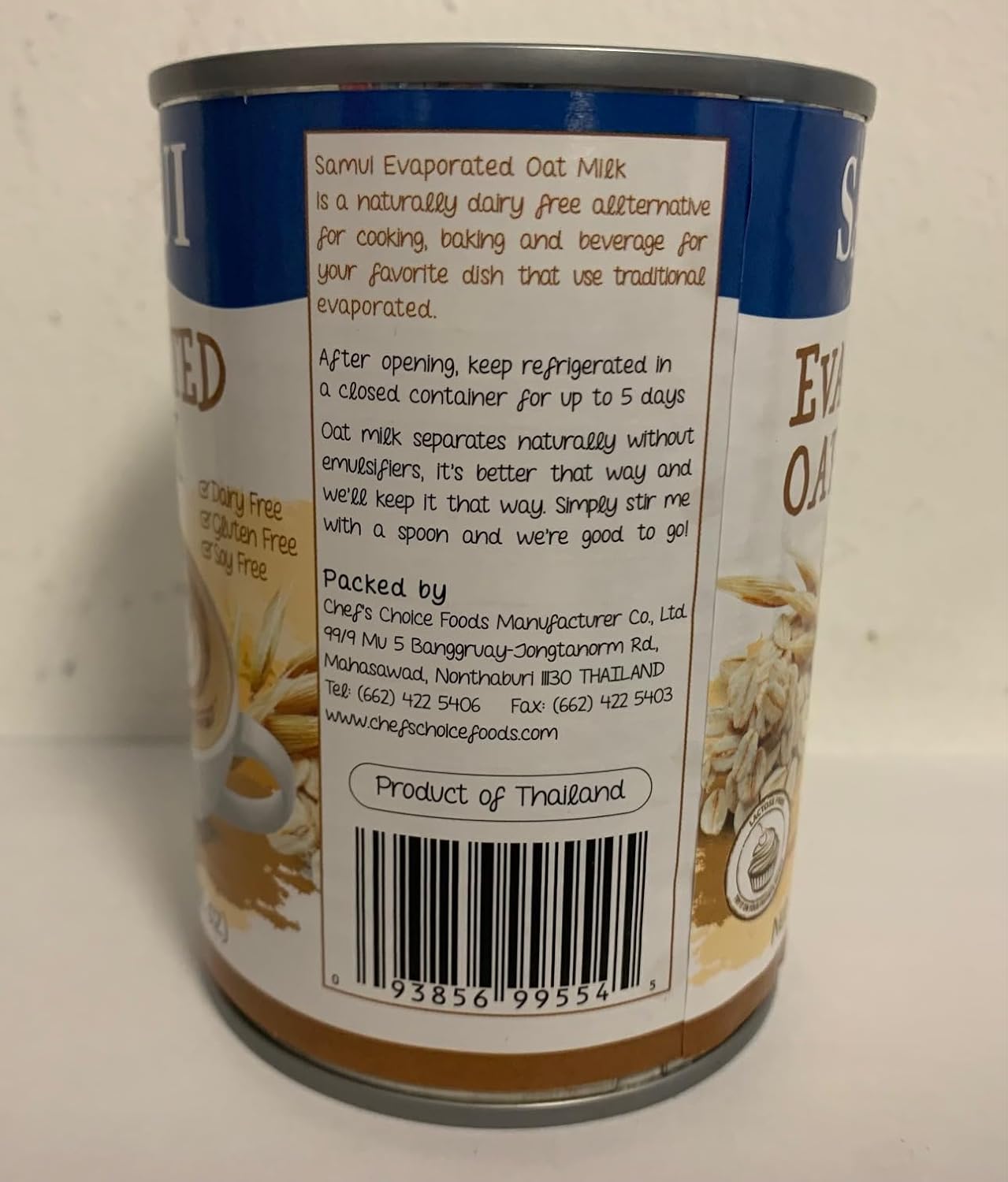 Leche de avena Samui EVAPORADA 12.2oz x 3PK