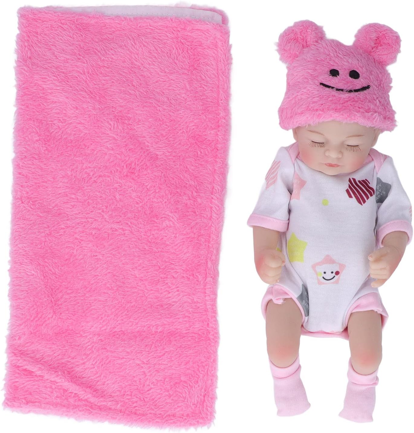 LiebeWH Juego de muñecas de bebé recién nacido de 10 pulgadas, muñecas de bebé recién nacidas lavables emulacionales suaves para dormir, juguetes