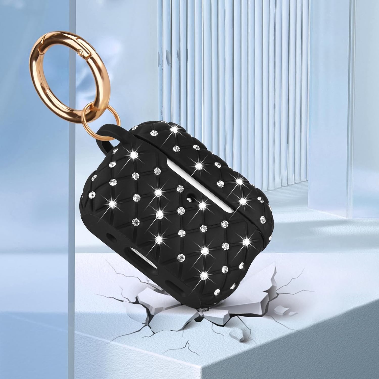 AIRSPO Funda para Airpods Pro de 2 generación, funda para Airpod Pro 2 con kit de limpieza, Airpods Pro 2 Bling Case 2022 Funda protectora de TPU de