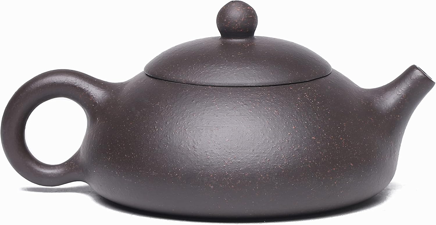 SILINE Zisha – Juego de tetera pequeña de arcilla china Yixing de 6.2 onzas con 2 tazas, cafetera de té Kong Fu para principiantes