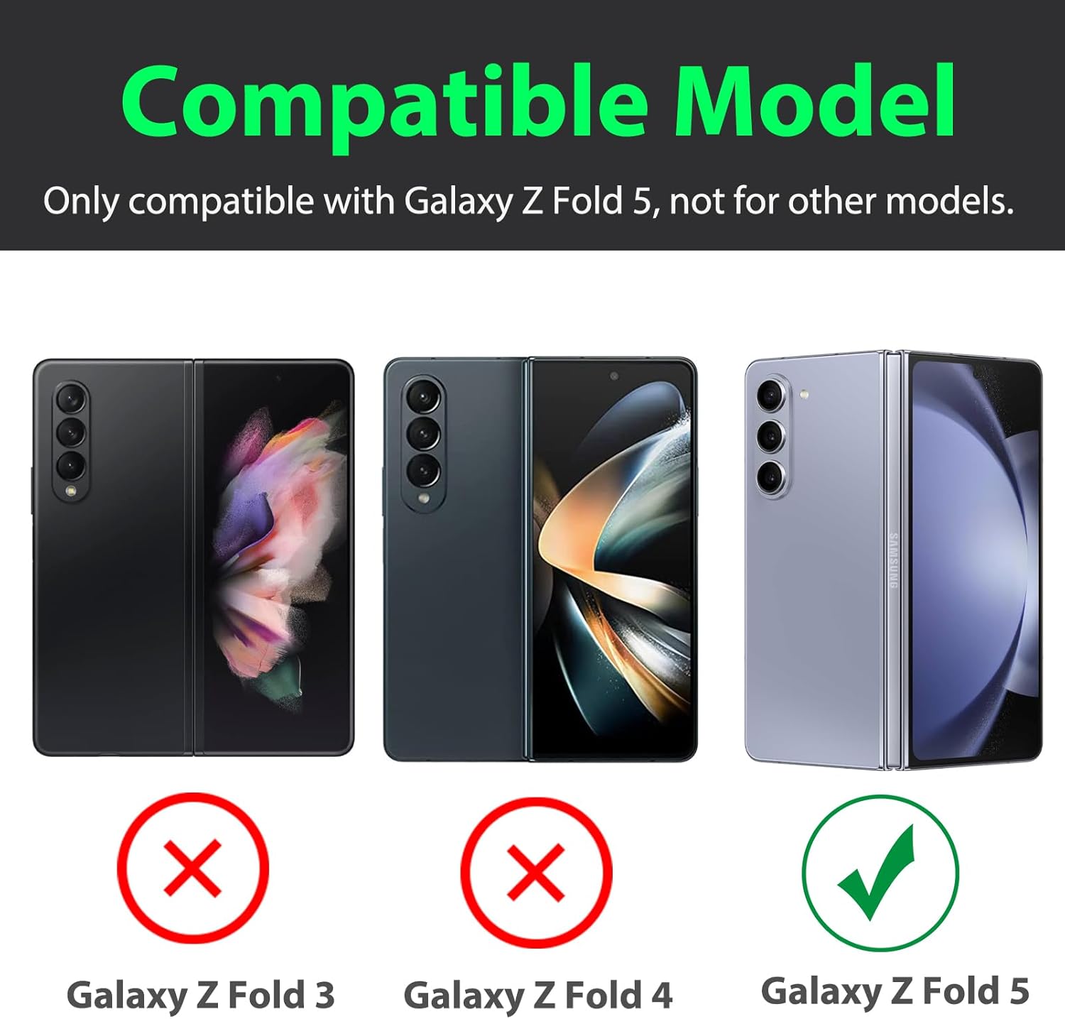 Miimall Funda compatible con Samsung Galaxy Z Fold 5 con S Pen, resistente a las caídas, protector de pantalla frontal integrado + soporte + soporte