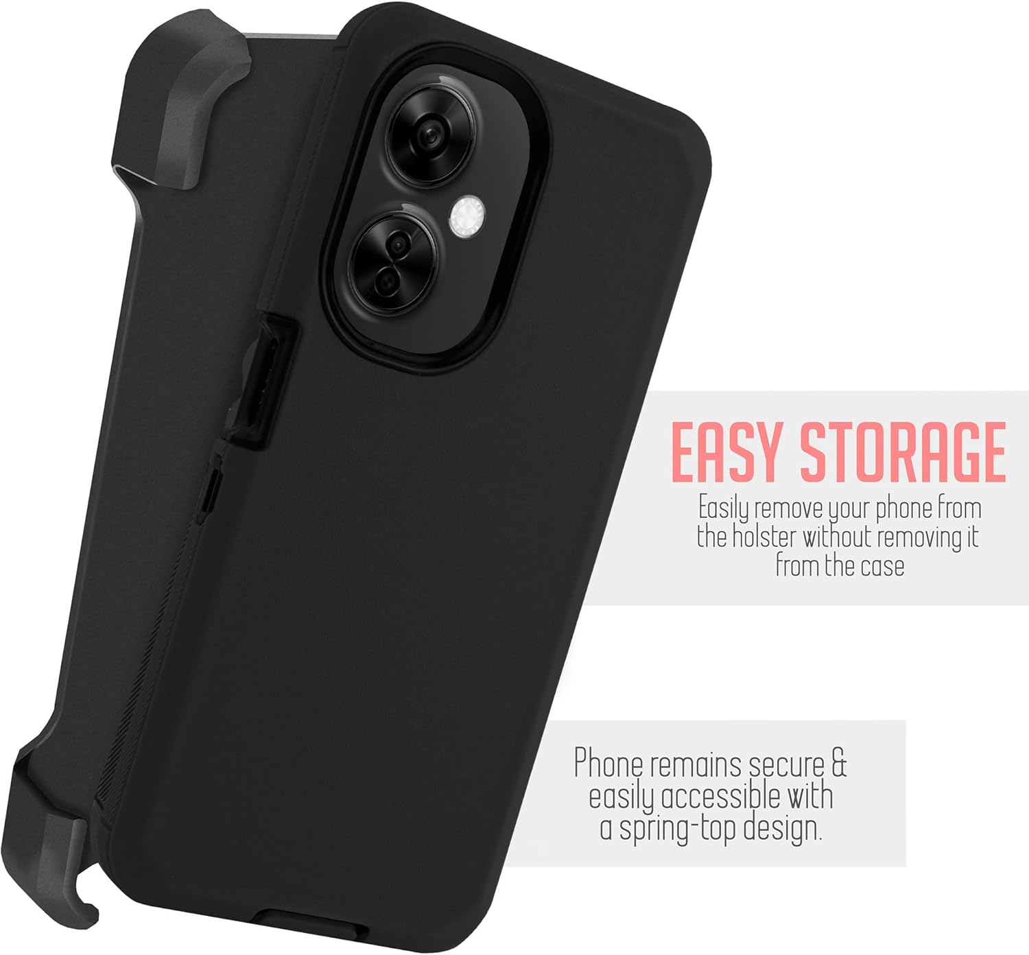6goodeals Funda para Oneplus Nord N30 5G, Defender Case Heavy Duty a prueba de golpes a prueba de polvo con clip para cinturón Funda protectora