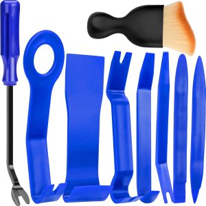 AUTODECO Kit de herramientas de extracción de molduras de automóvil, 9 piezas, herramienta de extracción de sujetadores, color azul AUTODECO Kit de herramientas de extracción de molduras de automóvil, 9 piezas, herramienta de extracción de sujetadores, color azul