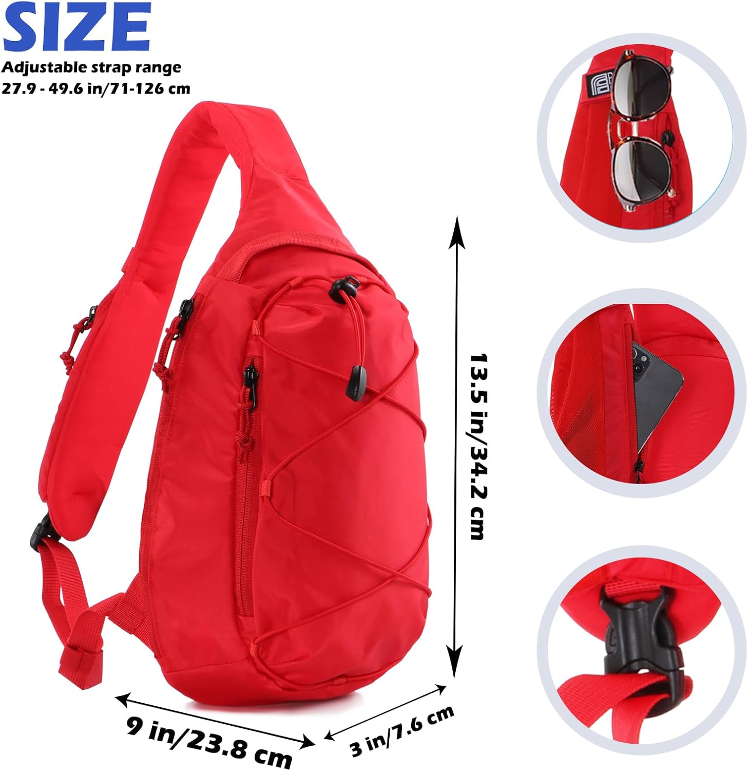 Bolso bandolera bandolera para mujeres y hombres, bolsa impermeable para viajes, senderismo, ciclismo, camping