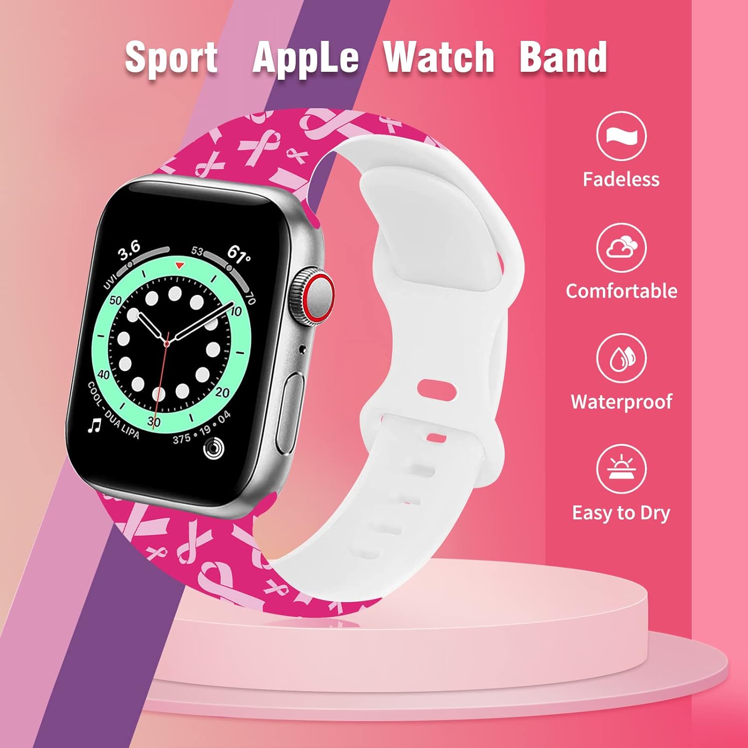 Compatible con Apple Watch Band de 1.496 pulgadas, 1.575 pulgadas, 1.654 pulgadas, 1.732 pulgadas, 1.732 pulgadas, Halloween, día de San Valentín,